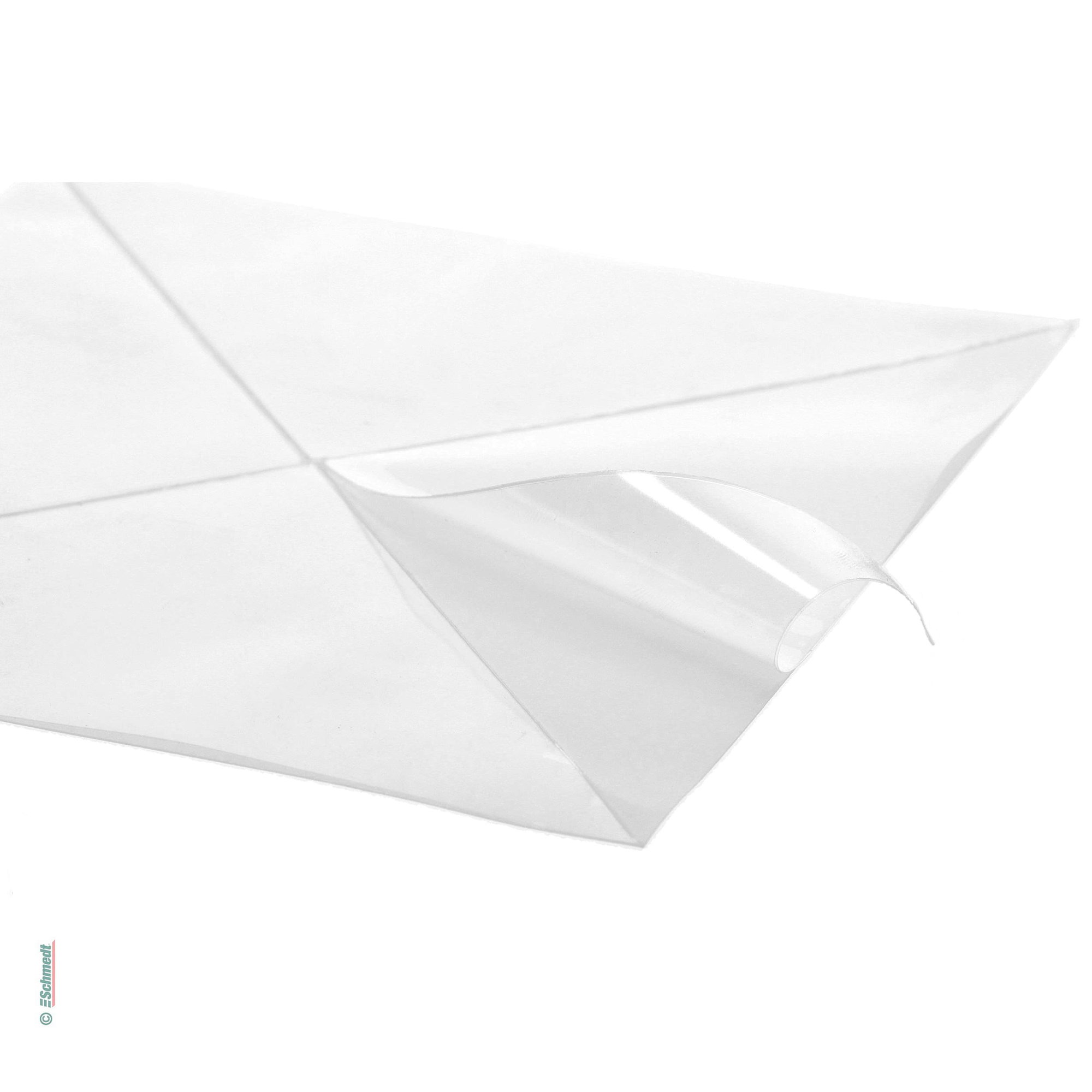Bolsillos triangulares de film transparente - parte posterior autoadhesiva - para fijar hojas sueltas, flyers, etc. en folletos, carpetas, c... - imagen-2