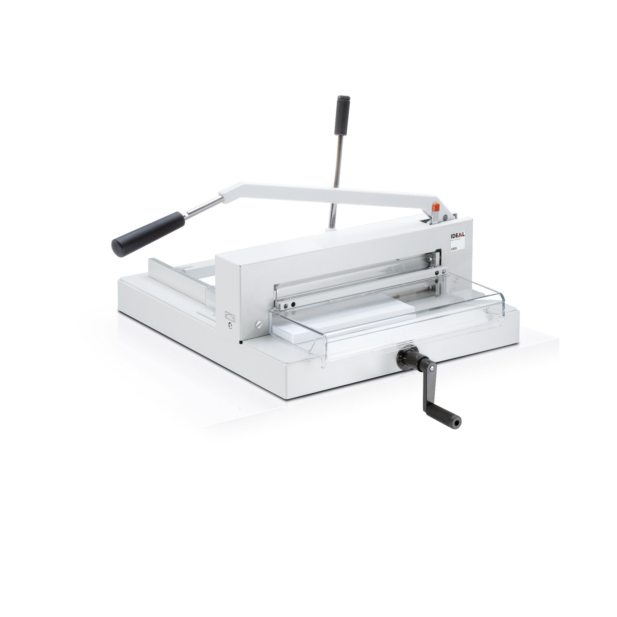 IDEAL 4305 Guillotina de oficina | Modelo de mesa - con accionamiento de cuchillo y presión manual - Aplicación: para cortar pilas de papel...