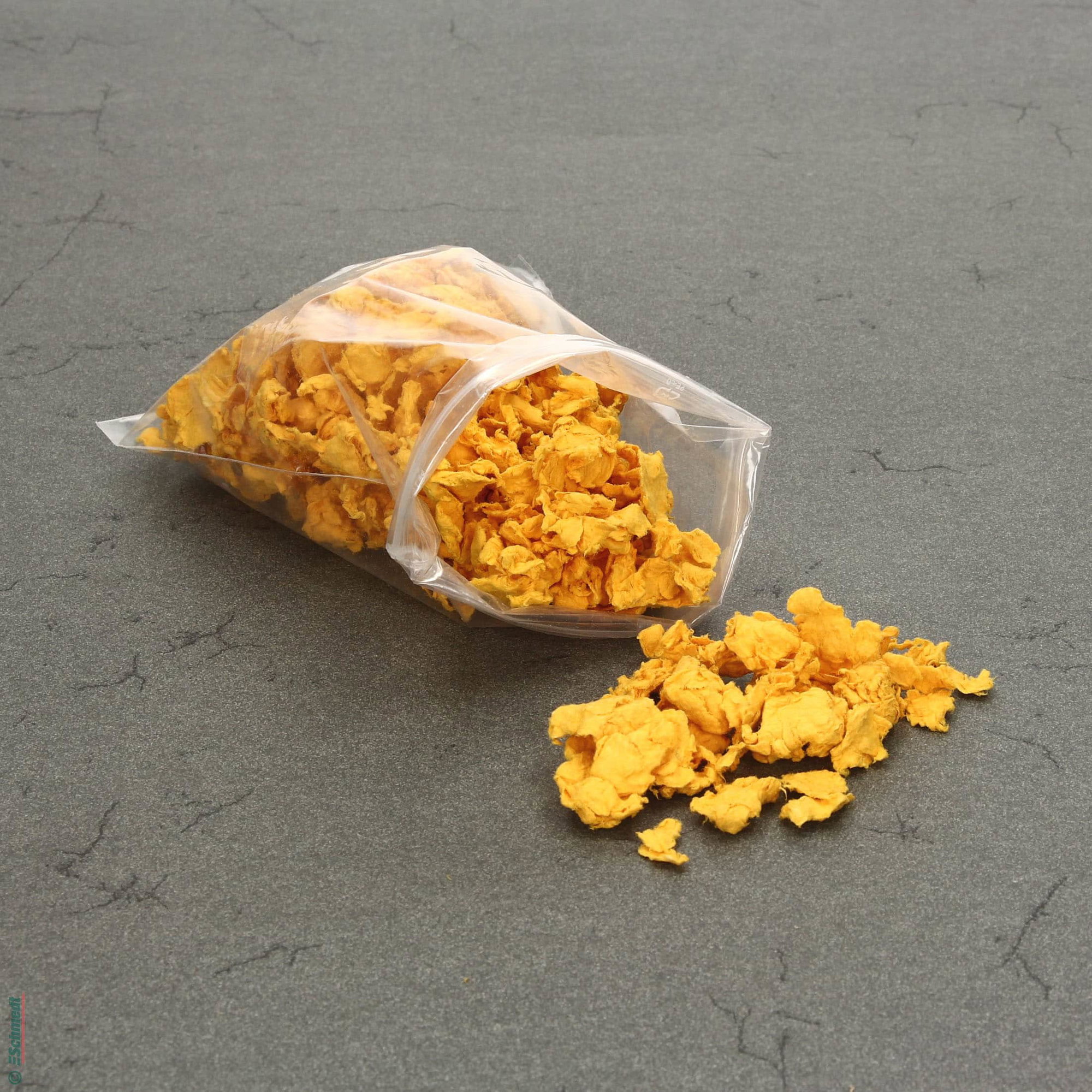 Fibras de papel de algodón pura - Color 005 - amarillo - para la confección de pulpa de fibras en la restauración de papel...