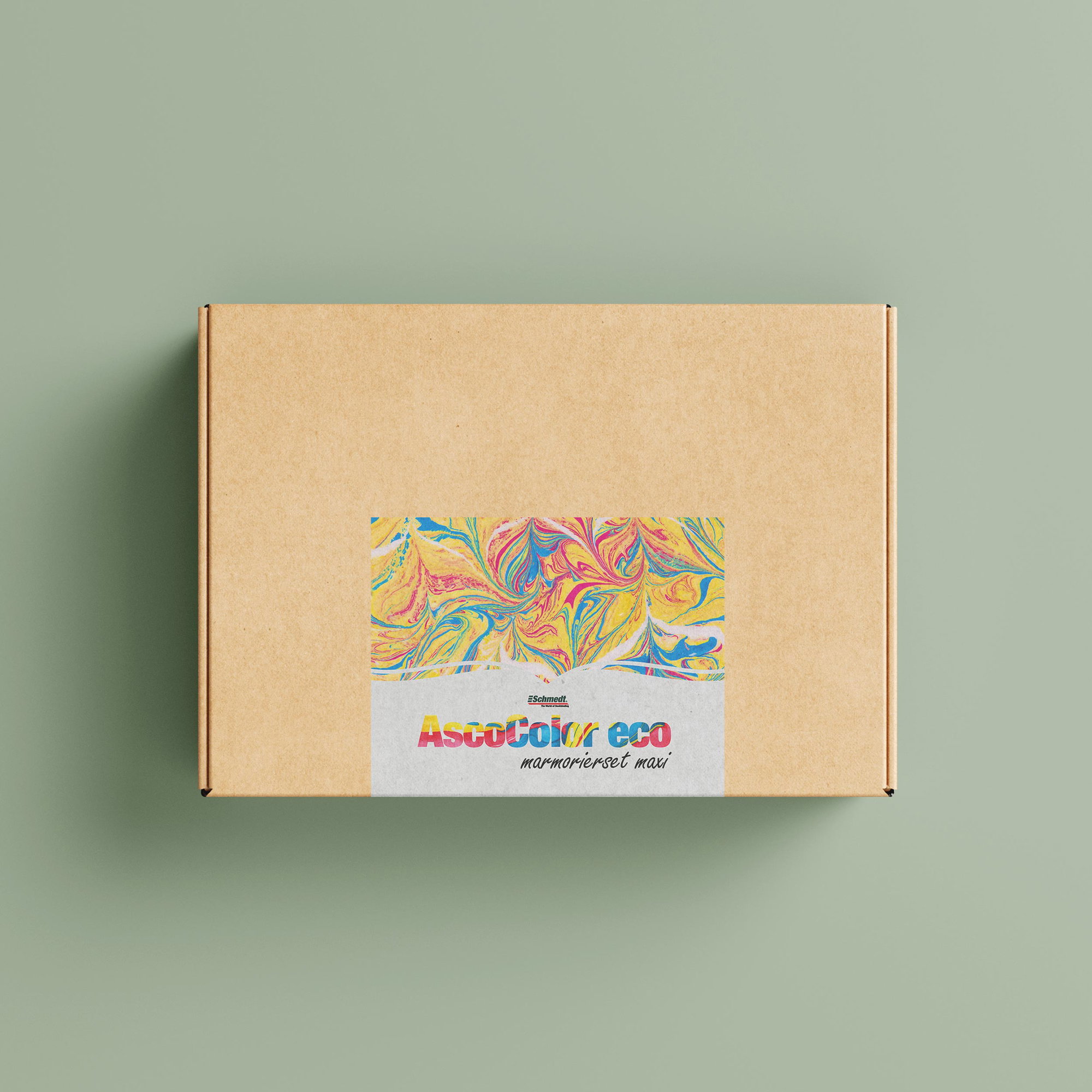 AscoColor eco Maxi - Jeu à marbrer - Kit créatif avec bac A3 pour les grands projets - Contrairement aux peintures classiques à base de à ba... - image-2