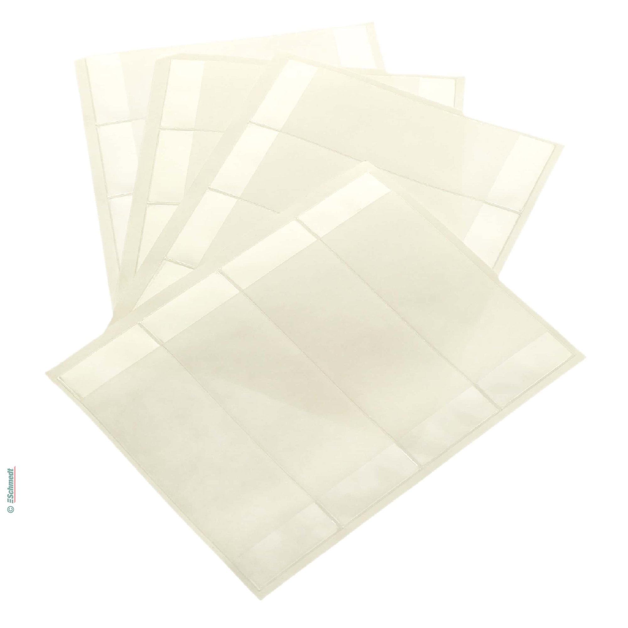 Self-adhesive guide for filing strips - 125 x 40 mm - transparent - guide for filing strips, e. g. for use with our item no. 56671120...