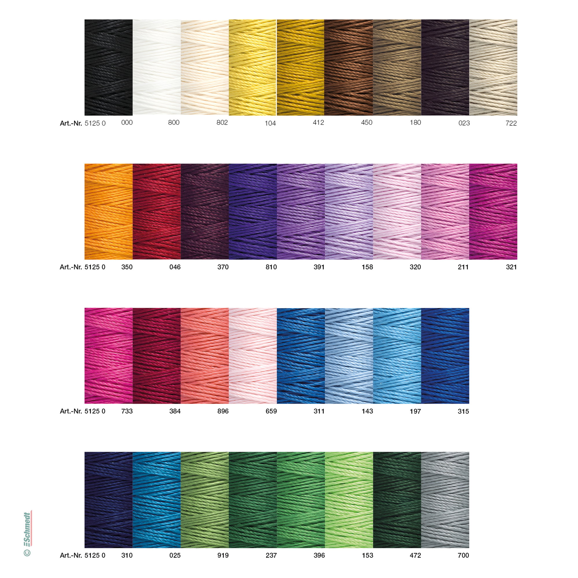 Hilo de seda • de colores - para coser cabezada - rollo de 30 m - Este hilo natural de seda 100%, elegantemente lustroso, se utiliza para co... - imagen-5