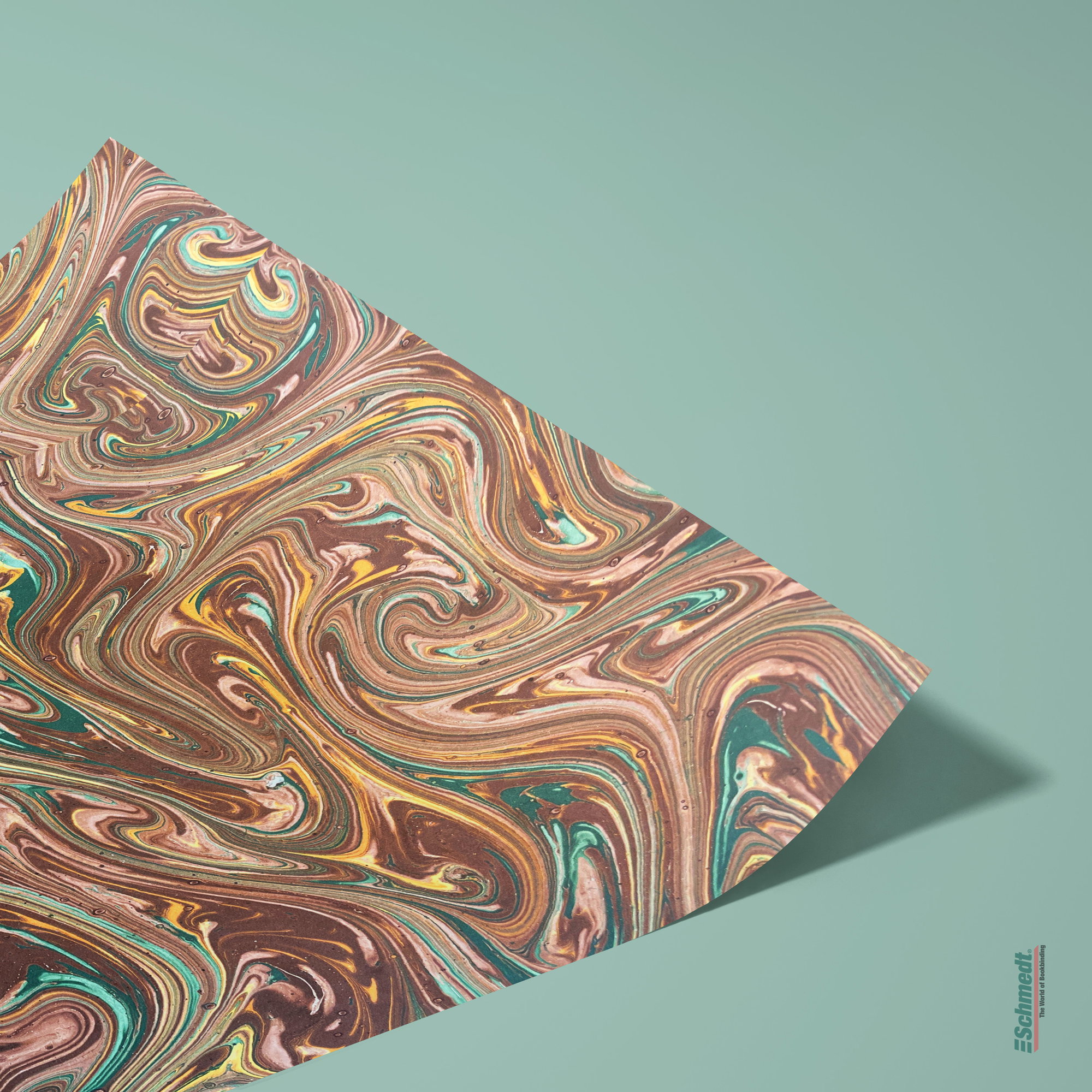 Genuine French marbled paper - Colour 003 - dark brown - Format 65 x 50 cm (SG)... - image-2