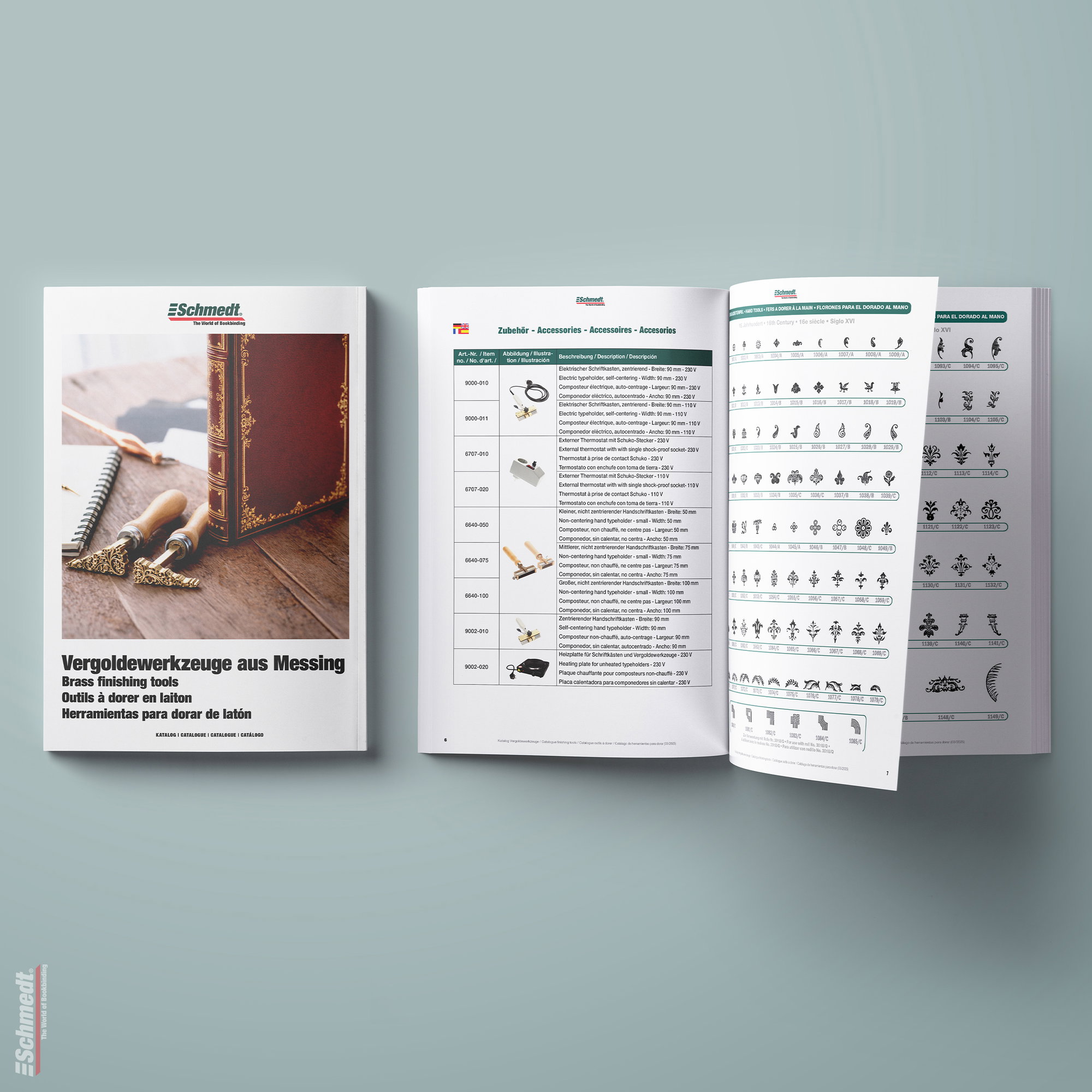 Katalog Vergoldewerkzeuge - aus Messing - gedruckte Ausgabe - In diesem Sonderkatalog finden Sie Abbildungen aller verfügbaren Motive von Ve...