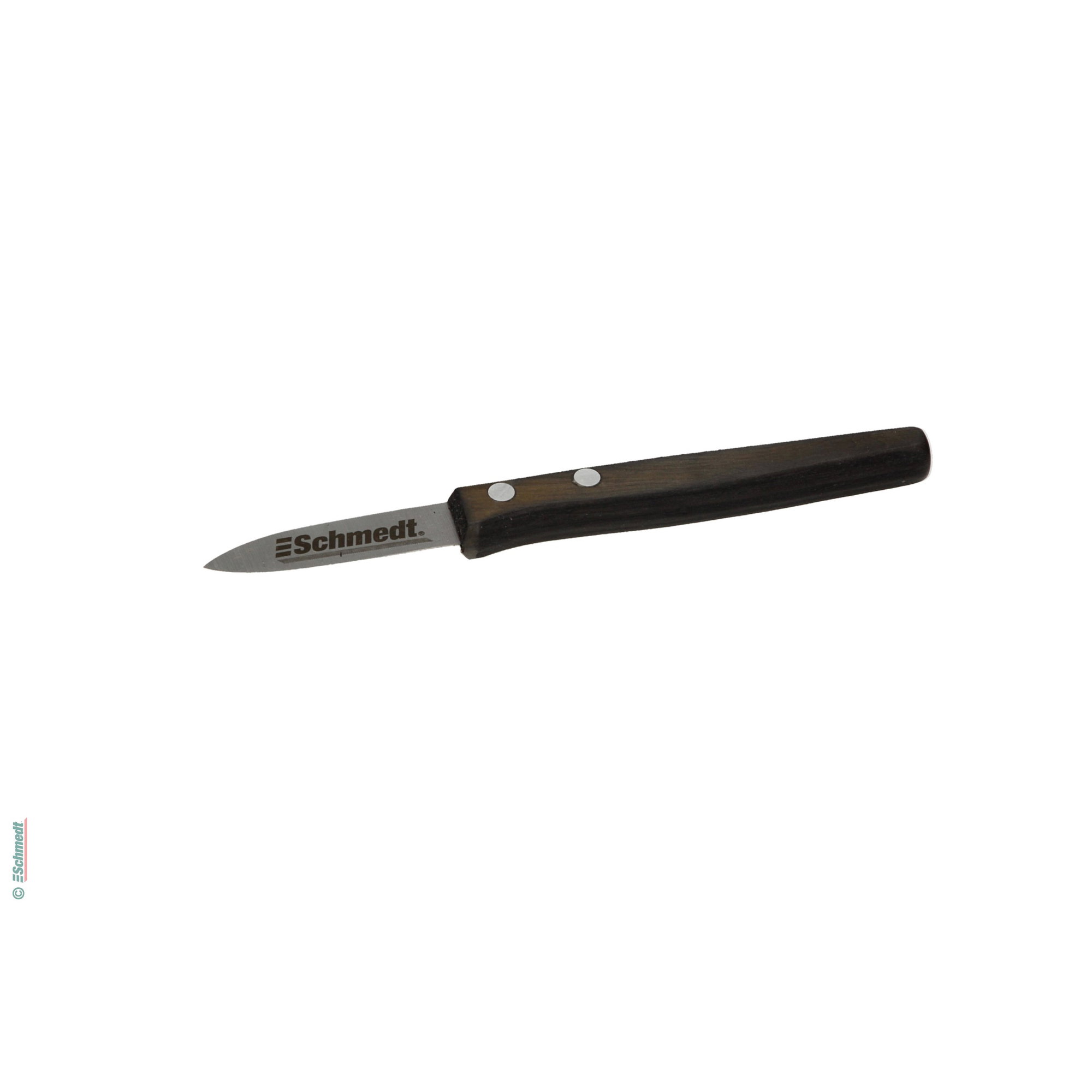 Buchbindermesser mit schwarzem Holzgriff - Gesamtlänge (in mm) 180 - Klingenlänge (in mm) 65 - mit einseitig geschliffener Klinge für alle B...
