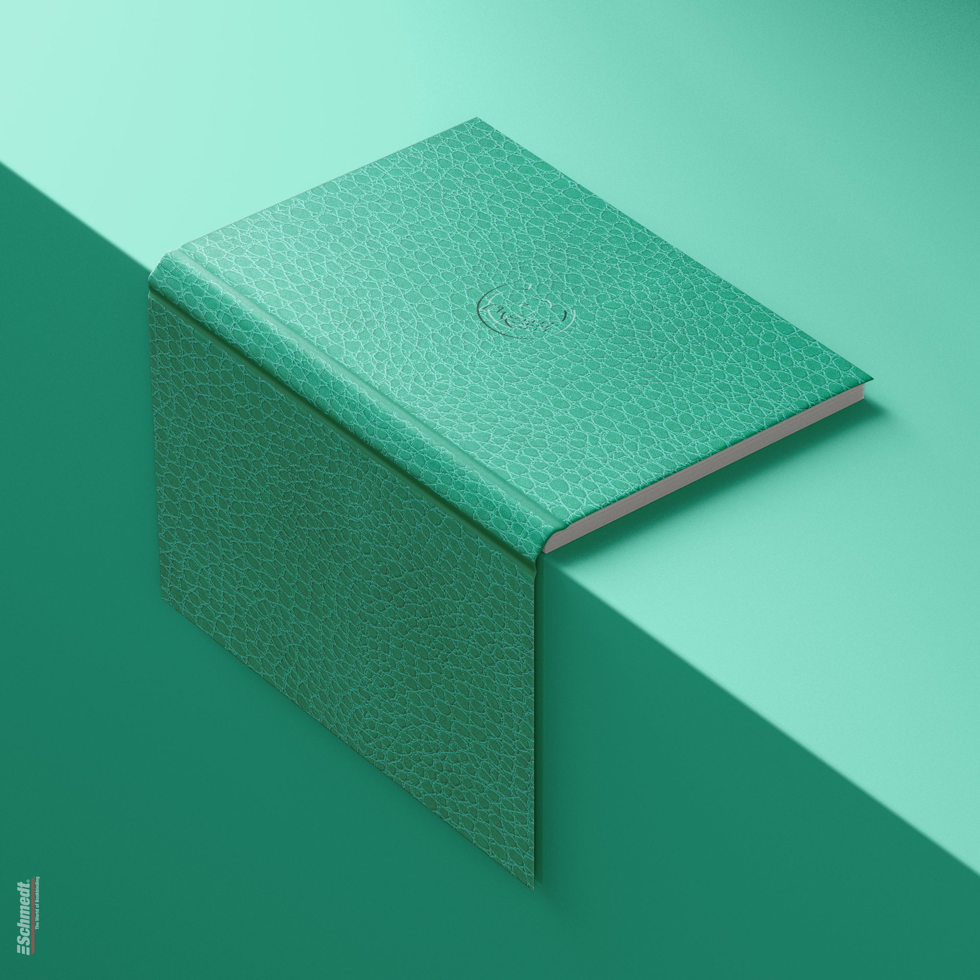Chimera • Papel de cuero - Color 049 - verde caribeño - Aplicaciones:
Ideal como material de recubrimiento para libros, folletos, catálogos... - imagen-2