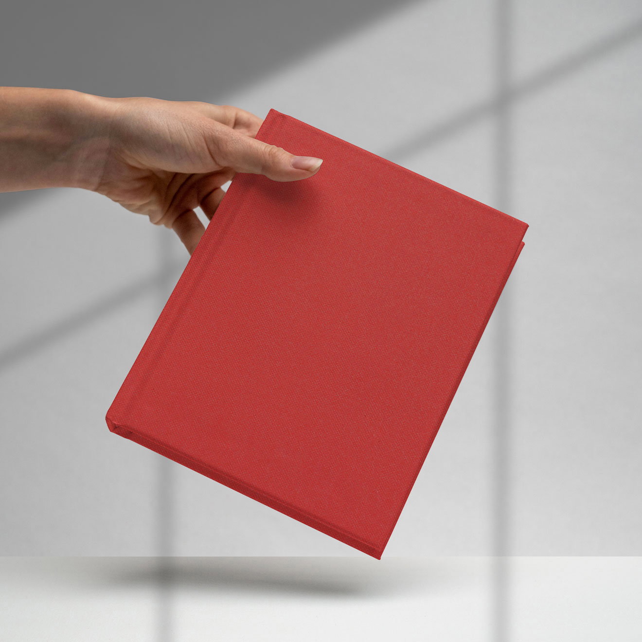 Englisch Buckram - tela de encuadernación - Color 501 - rojo claro - Aplicación: tapas de libros, libros de biblioteca, menús, agendas, arch... - imagen-3