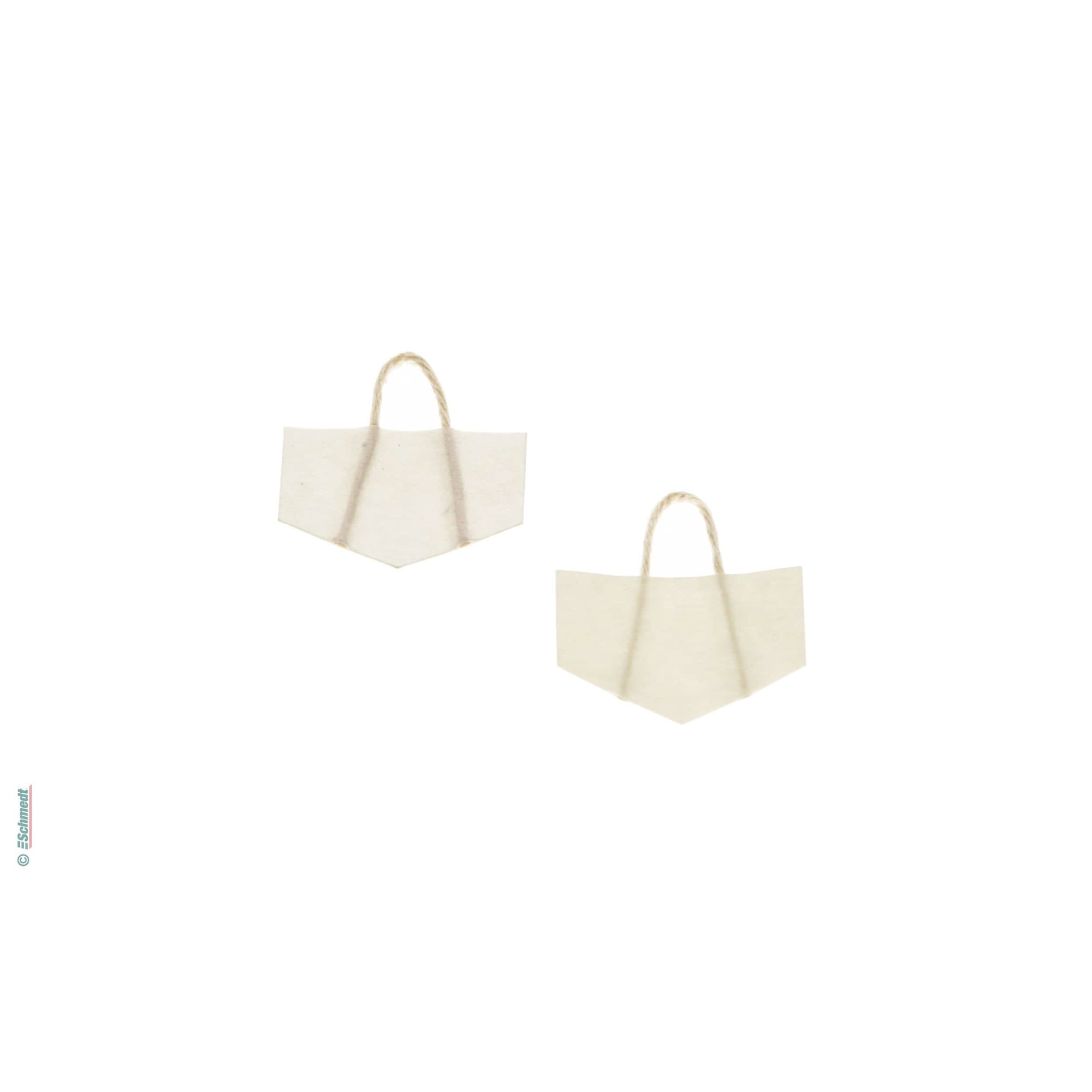 Poster hanger with cord - Paper, white, gummed, 24 x 31 mm - to easily hang up calendars, posters etc.... - image-1