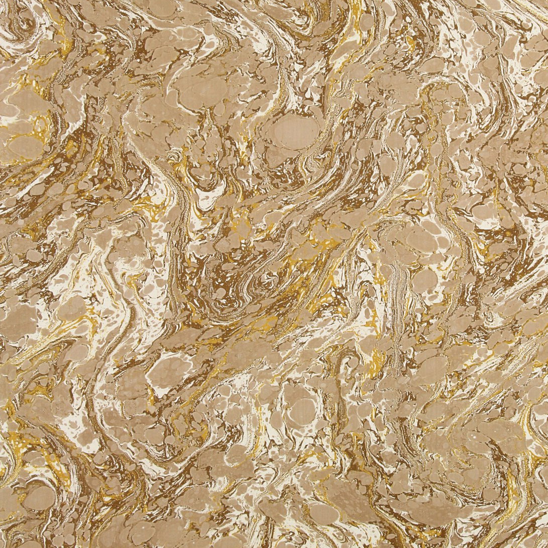 French marbled paper Type "Sun" - Colour 067 - brown - for book covers, boxes or crafts...