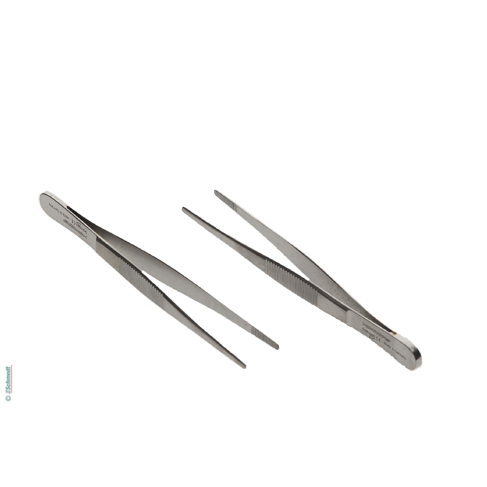 Pincette en métal - Longueur: 10,5 cm - Largeur (pointe): env. 2 mm - pour compléments et ajustements, maniement de petites pièces...