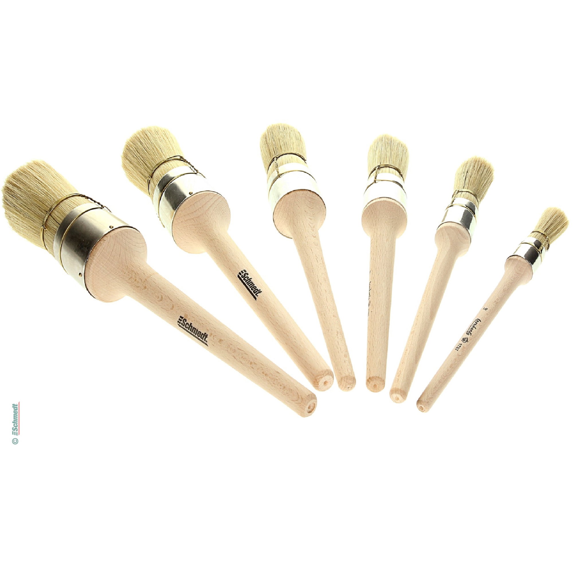 Pinceau à colle à chaud, rond, cordé à fil de fer - avec soies claires et virole nickelée - sans plastique, pour cela idéal pour appliquer d... - image-1