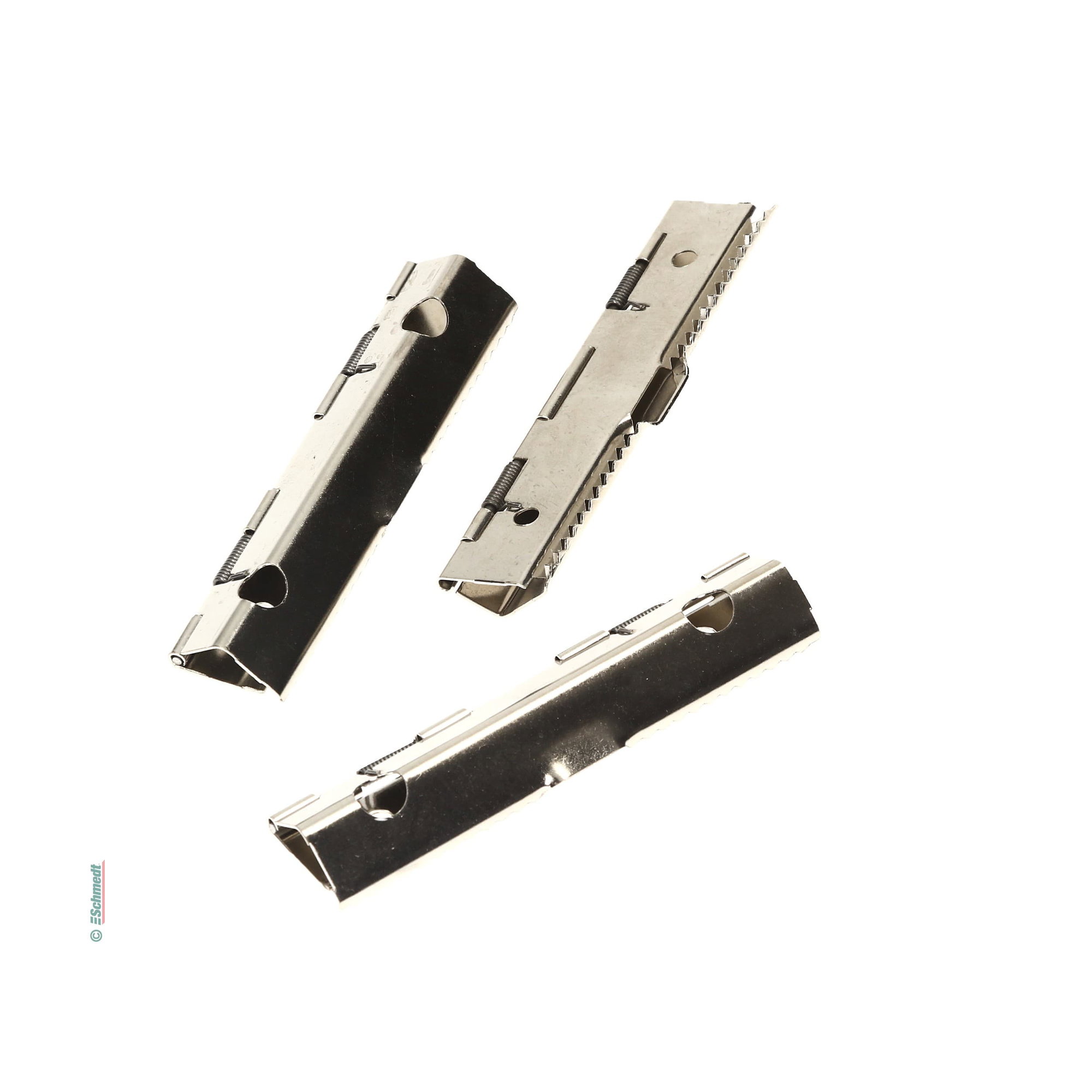 Pinza para blocs de notas, sin palanca, niquelado - Tamaño: 100 x 22 mm...