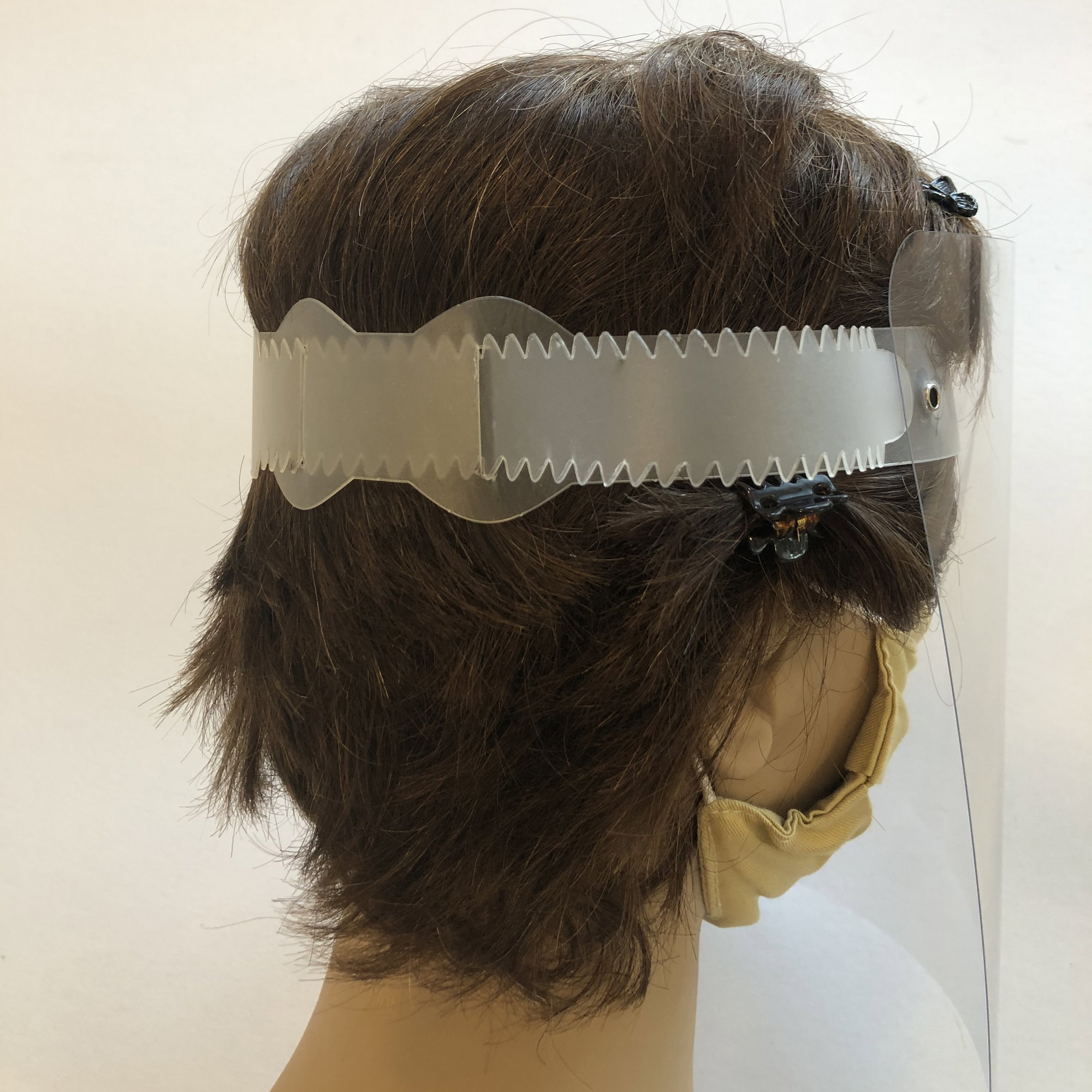 Face protection shield, transparent - made of hard PVC, solid and durable - protects against dirt particles, chips,  splashes or saliva spec... - image-3