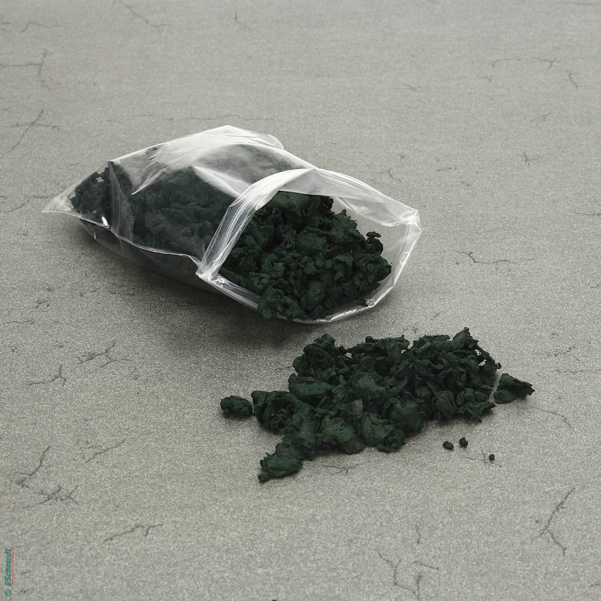 Fibras de papel de algodón pura - Color 008 - verde oscuro - para la confección de pulpa de fibras en la restauración de papel...
