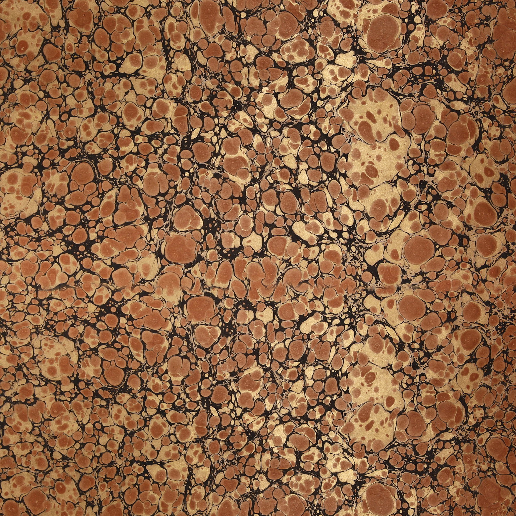 Genuine marbled paper, handmade - Colour 020 - brown&gold - Grammage 120 gsm - for book covers, boxes or crafts... - image-1