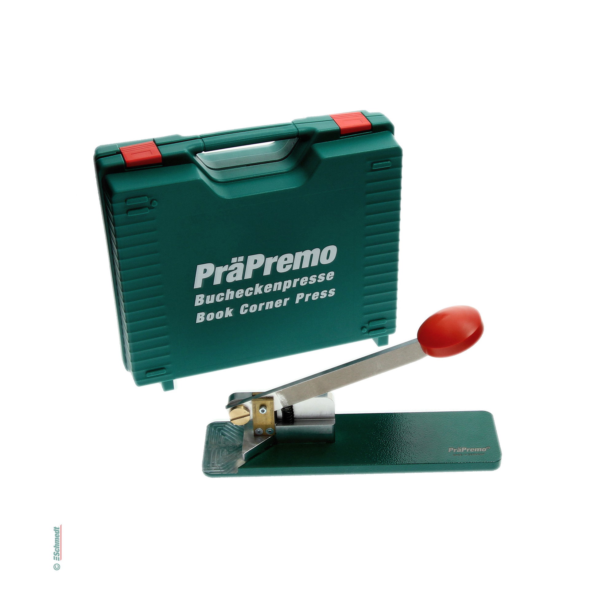 PräPremo • Manuelle Bucheckenpresse - zum Befestigen von Buchecken aus Metall - Anwendungen: Hardcover-Bücher, Terminplaner, Speisekarten, N... - Bild-5