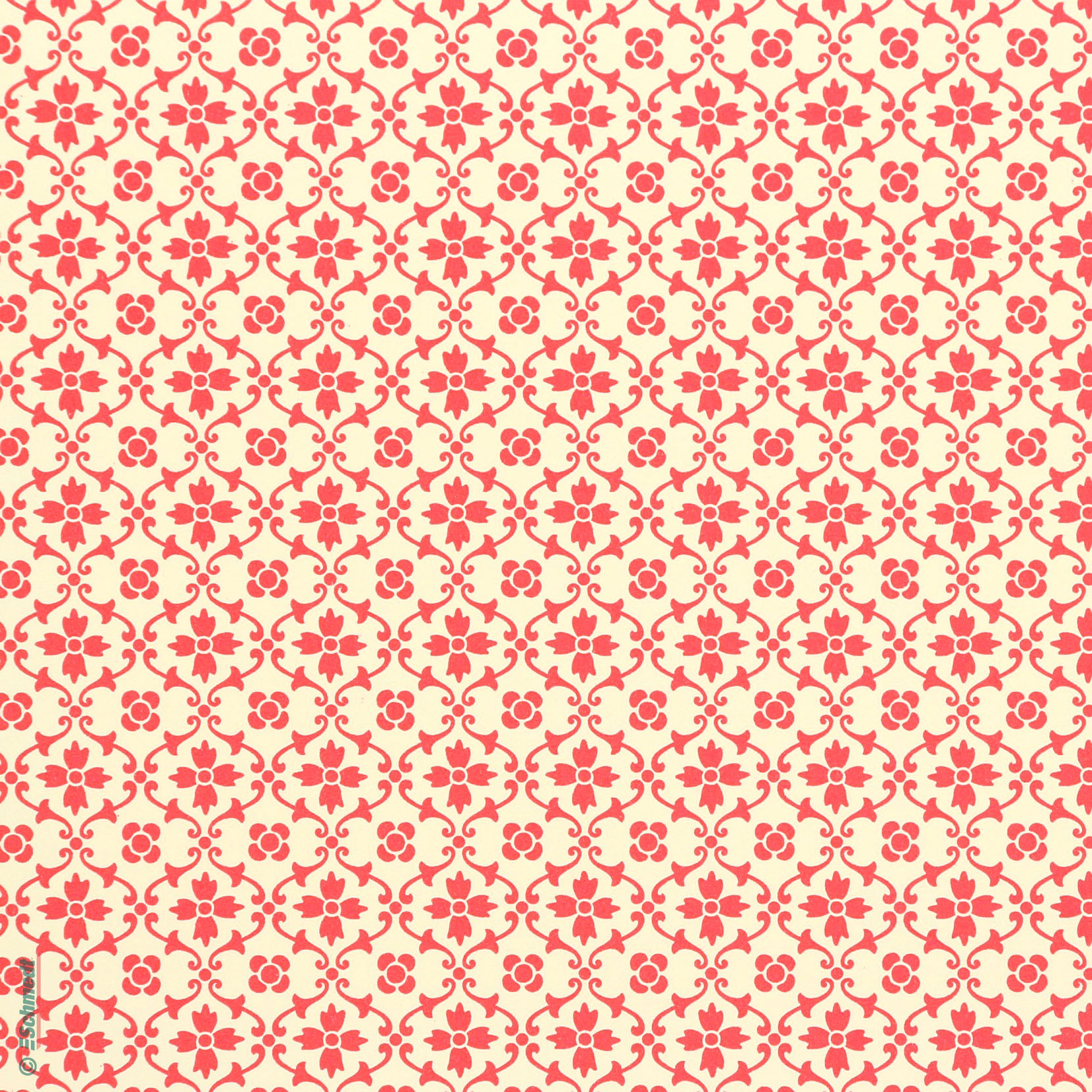 478-Royales Blumenmuster rot