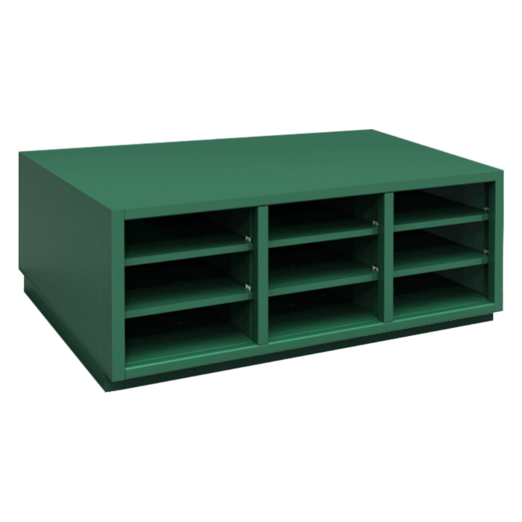 Etagère pour matériaux précoupés - Type RP/9 de tôle en acier revêtue par poudre - » Compartiment à 9 étagères
» Dimensions (HxLxP): 422 x ...