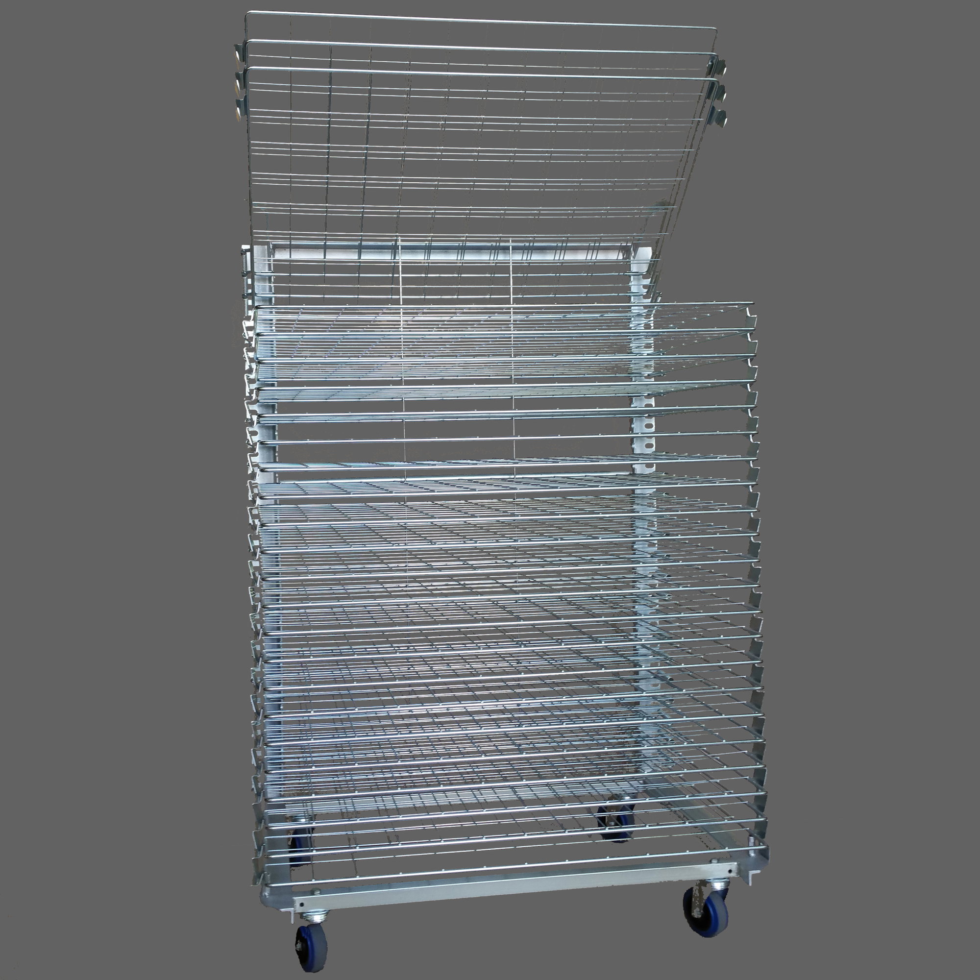 Stapeltrockner - Trockengestell auf Laufrollen mit Rollenlager - geeignet zum Trocknen von Textilien, Glas, Pappe, Papier...