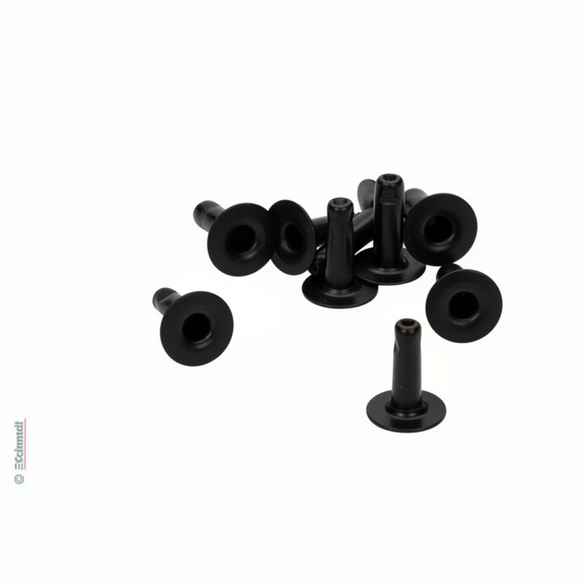 Male piece of two-piece rivets • black - NB: Female pieces to be ordered separately! - Perfect rivet length: material thickness + approx. 2 ...