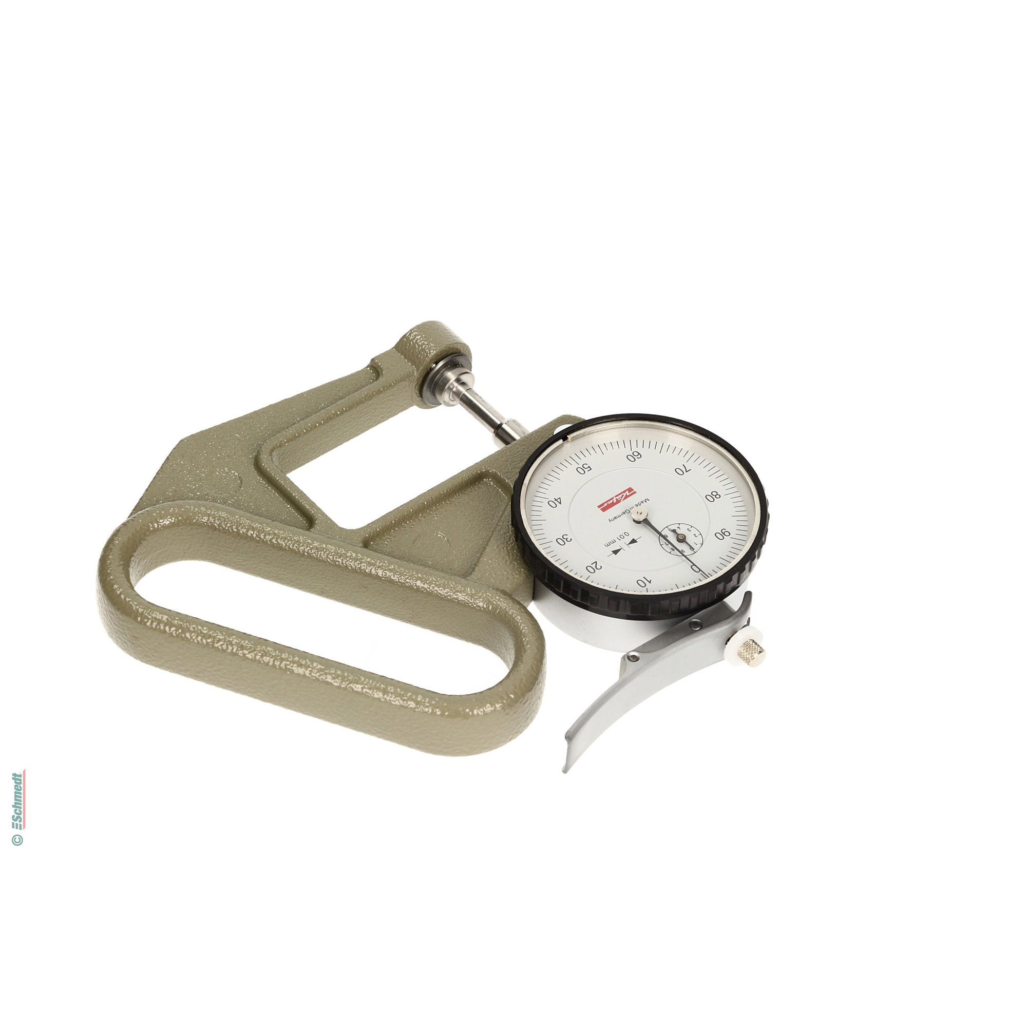 Dial thickness gauge - incl. a flat contact point for leather, paper etc. - to measure the thickness of different materials such as leather,... - image-3