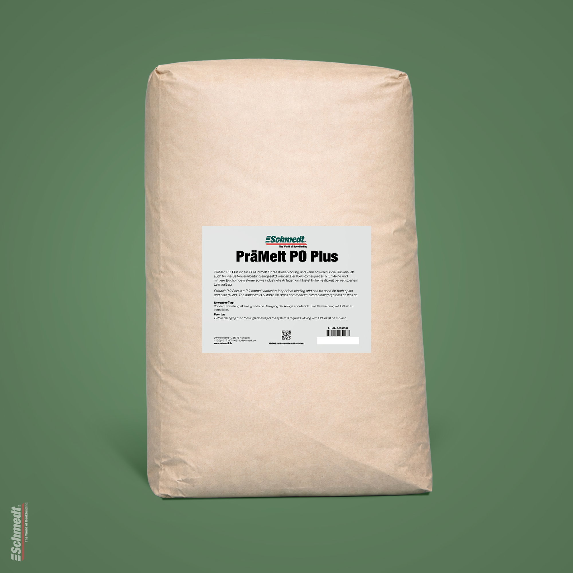 PräMelt PO Plus - colle thermofusible - Conditionnement Sac / 25 Kg - Pour la reliure en dos carré collé, p. e de livres, catalogues, brochu...