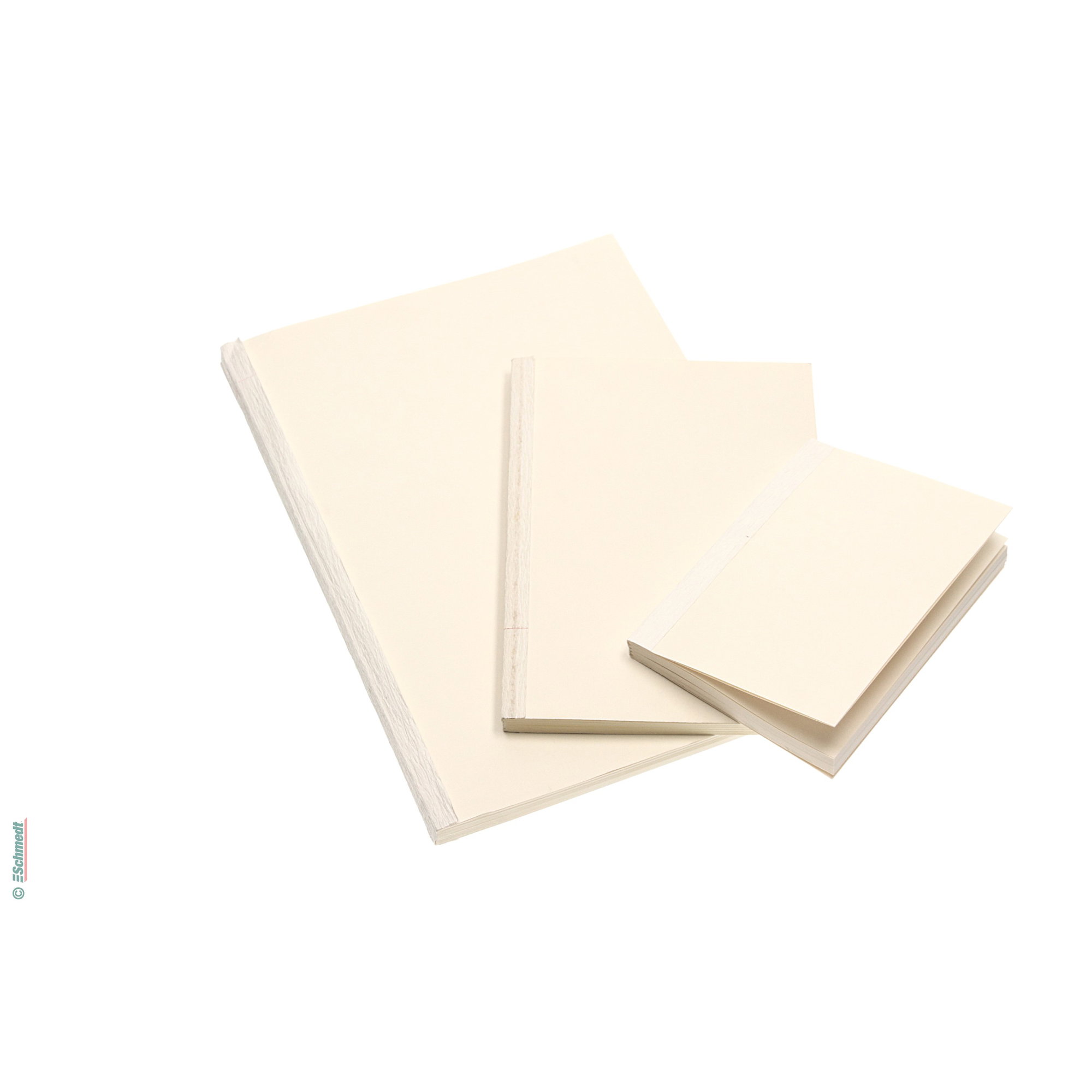 Book block blanks - Colour chamois - Dimensions 105 x 147 mm - Print blank - Blank (empty) book block to make notebooks, diaries, visitor's ... - image-3