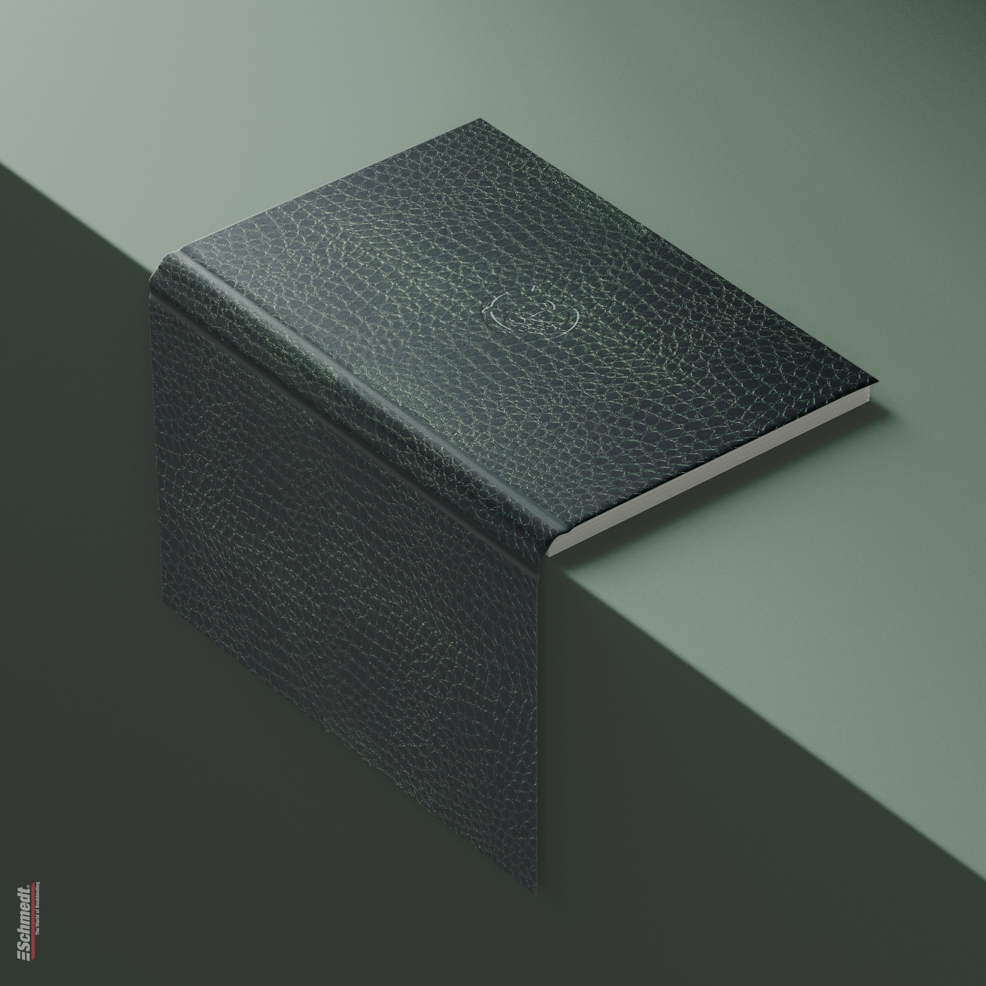 Chimera • Papel de cuero - Color 124 - verde oscuro - Aplicaciones:
Ideal como material de recubrimiento para libros, folletos, catálogos, ... - imagen-2