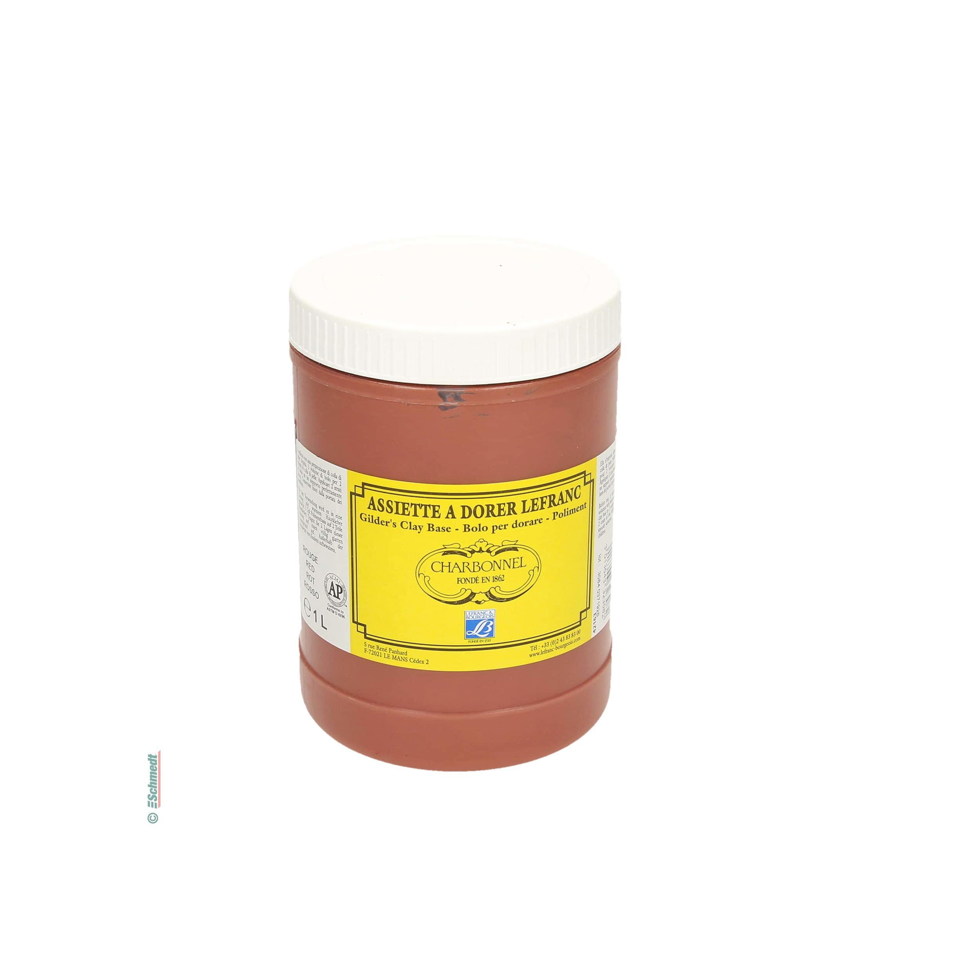 Bol d'Arménie, pâte - Liant pour la dorure à or en feuille - est mixé avec un liant comme Aurofix, colle d'animale ou blanc-d'oeuf et est do...
