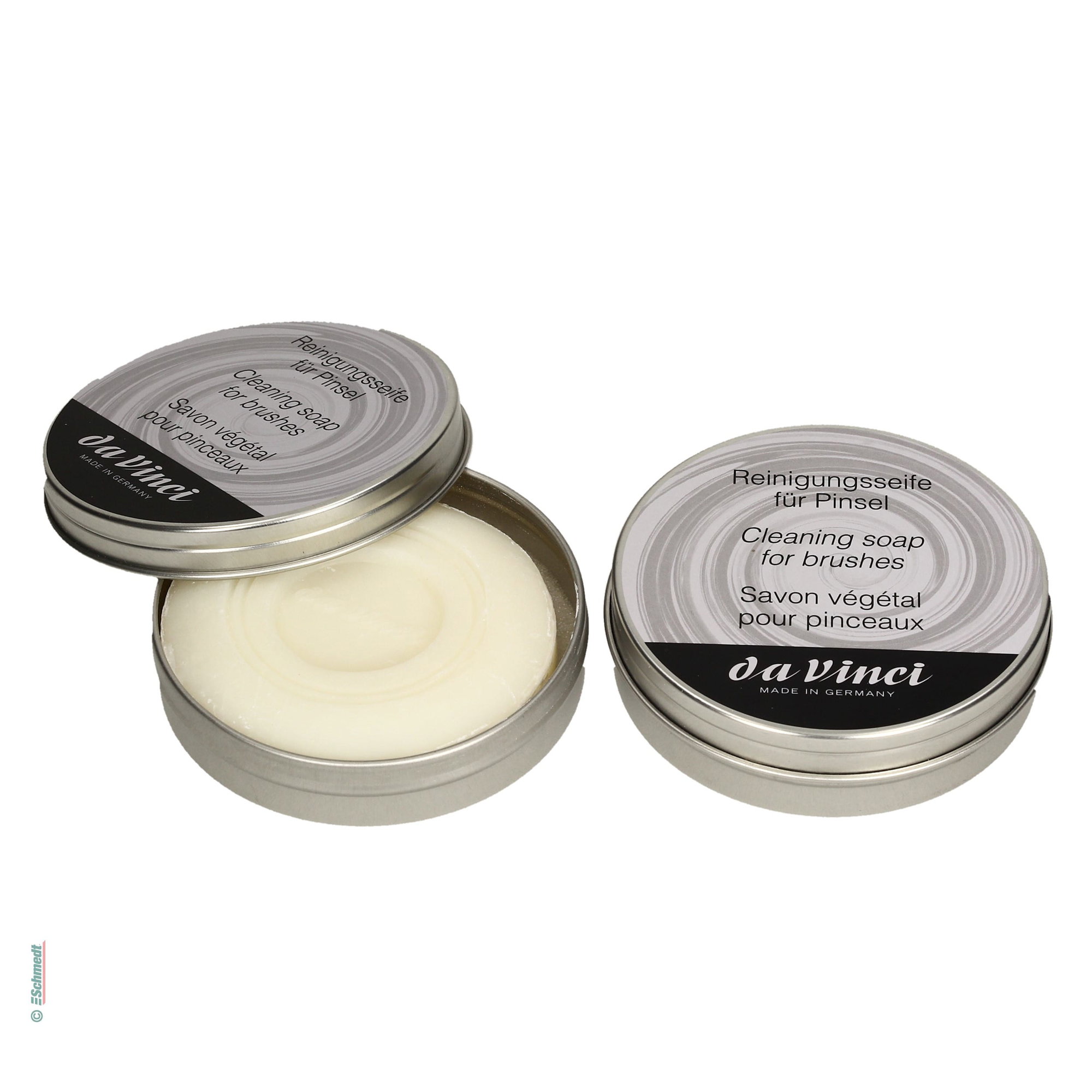 Cleaning soap for brushes - Tin / 85 g - for cleaning and nourishing brush heads... - image-1
