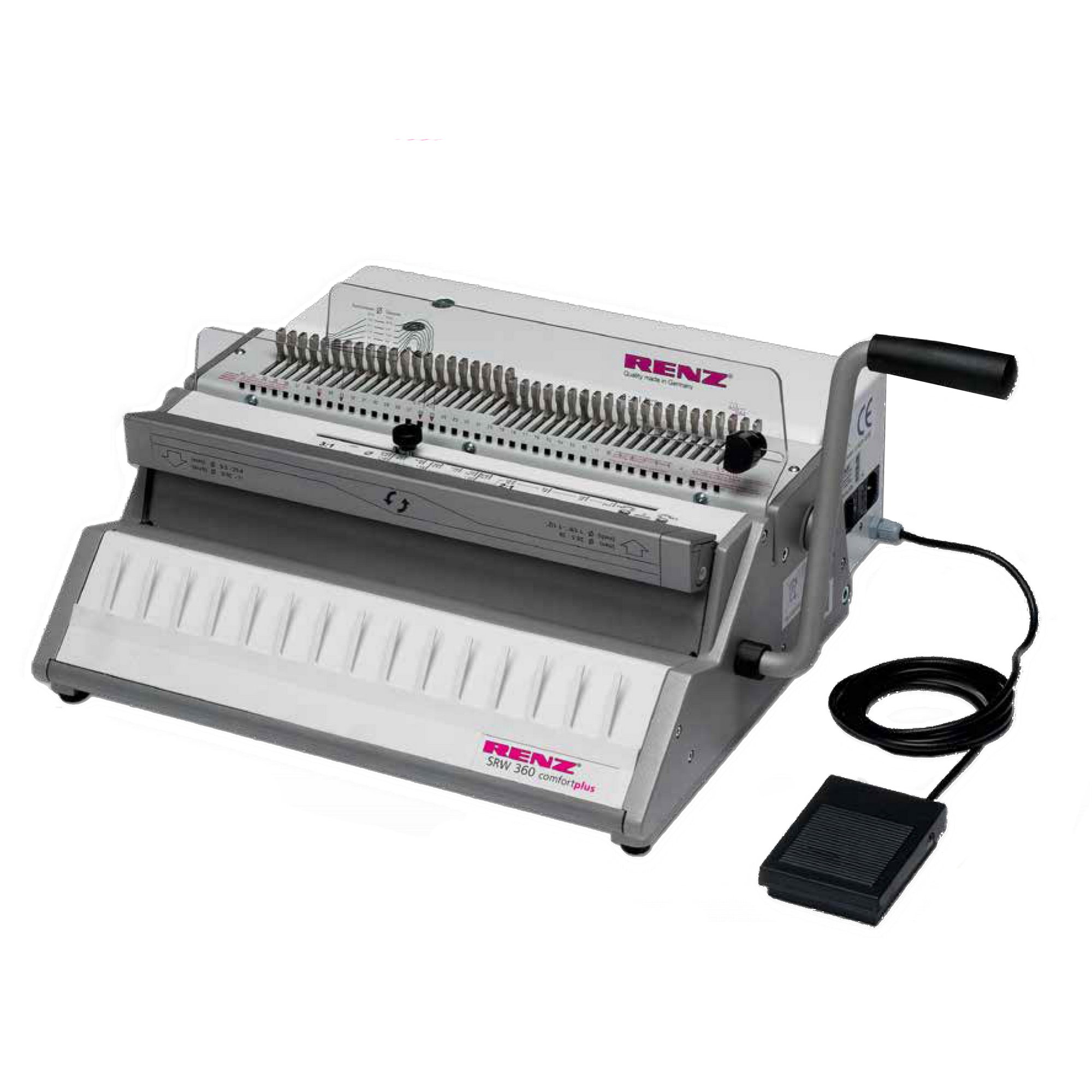 RENZ SRW 360 comfortplus - Encuadernadora eléctrica para anillas Ring-Wire Paso 3:1" - Aplicaciones: para encuadernar conjuntos de hojas sue...