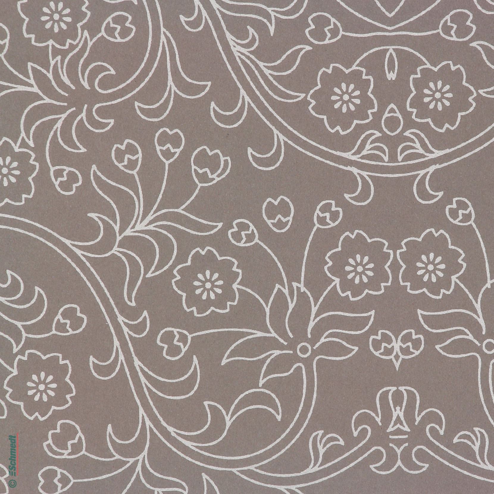 Ornement à fleurs marron clair
