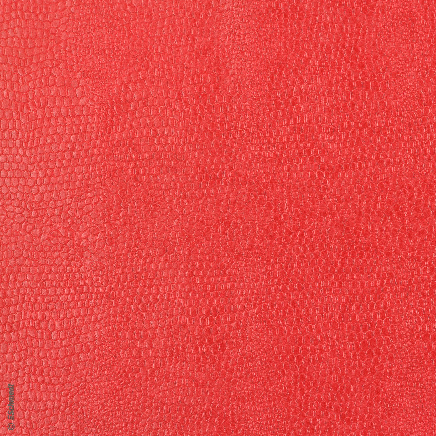 Papel de cuero con aspecto de piel de lagarto | de un color - Color 012 - rojo - papel cobertor para encuadernaciones de libros, archivadore...