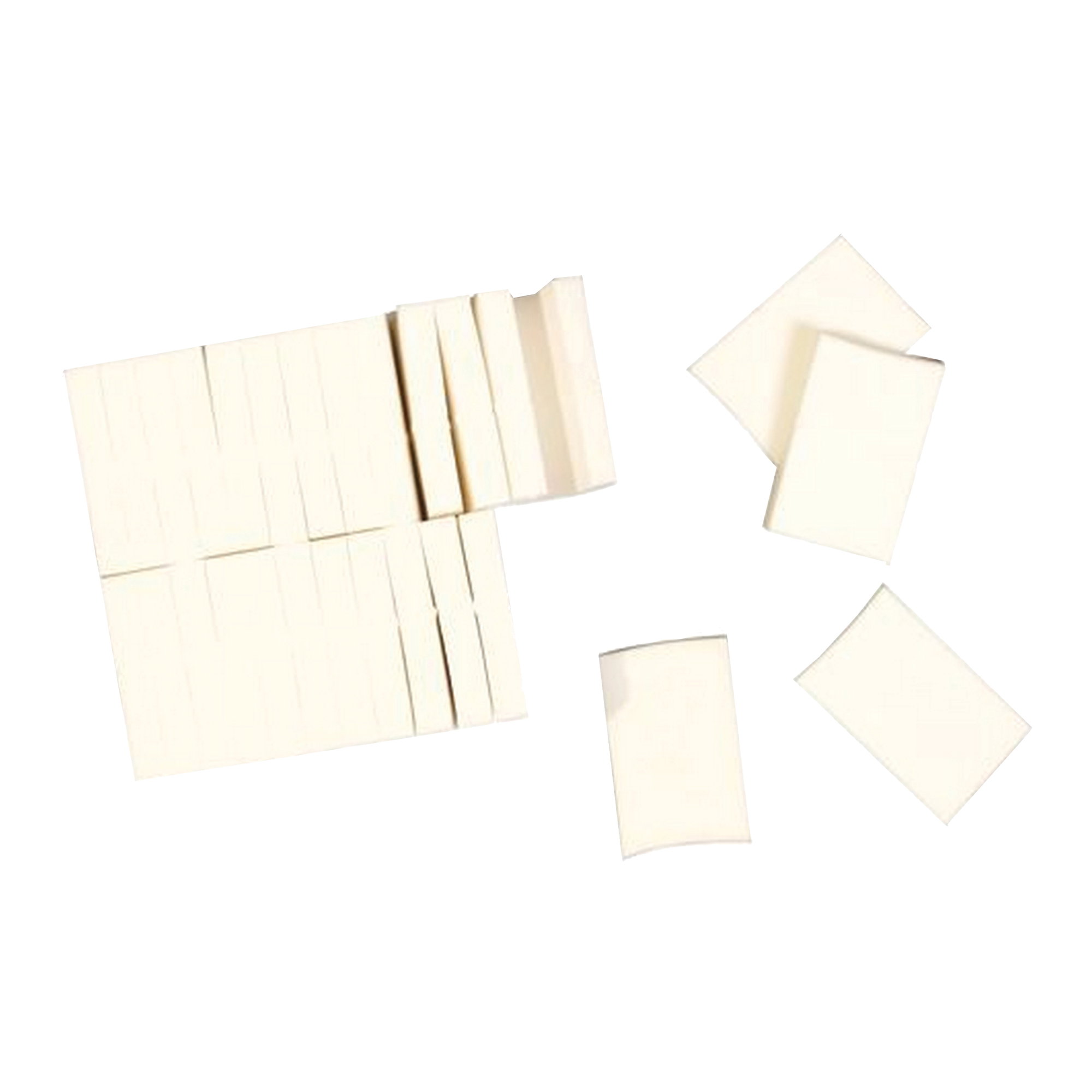 Esponjas de PU - sin látex, de alta densidad - Esponjas blancas de poliuretano hidrófilo 
en un bloque (aprox. 127 x 76 x 25 mm) con 40 min...