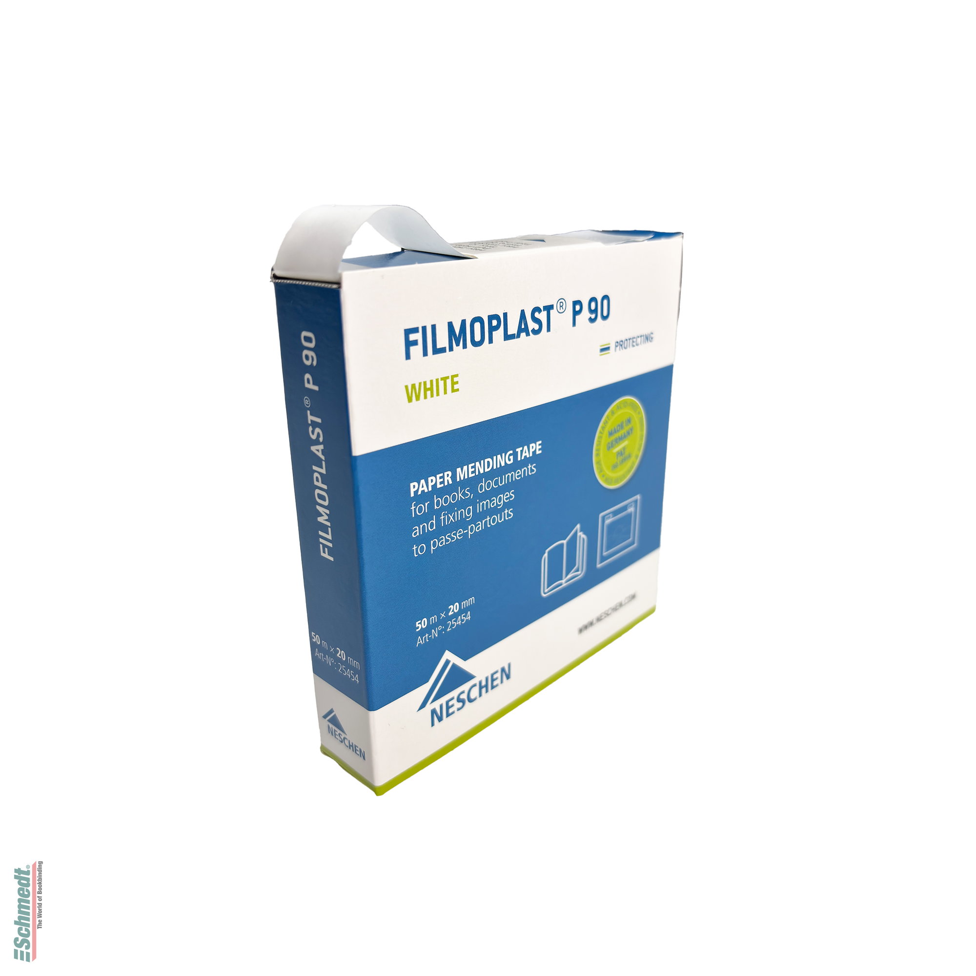 Filmoplast P90 • weiß - Breite (in mm) 20 - Rollenlänge (in m) 50 - Ausführung Rolle in Spenderbox - Reparieren, Schützen und Zusammenfügen ...