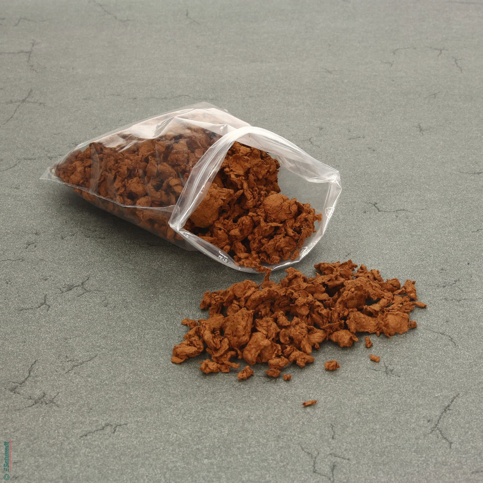 Fibras de papel de algodón pura - Color 011 - canela - para la confección de pulpa de fibras en la restauración de papel...