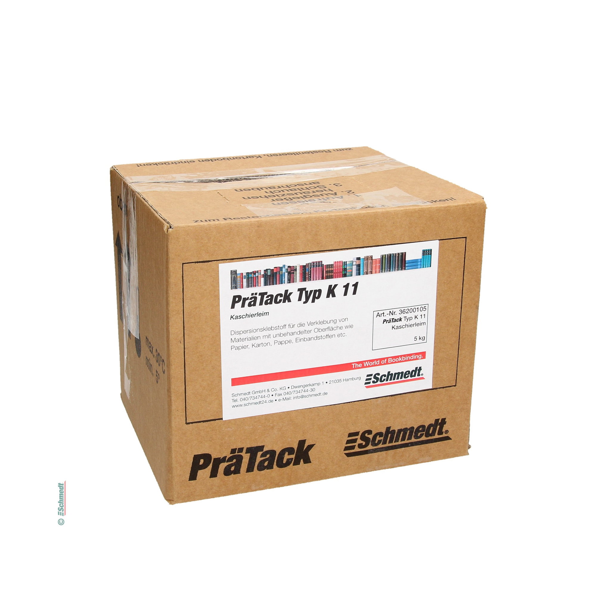 PräTack K11 - Contenido Bag-in-Box / 5 kg - para el contracolado de materiales con superficies sin tratar como papel, cartón, cartulina, tel...