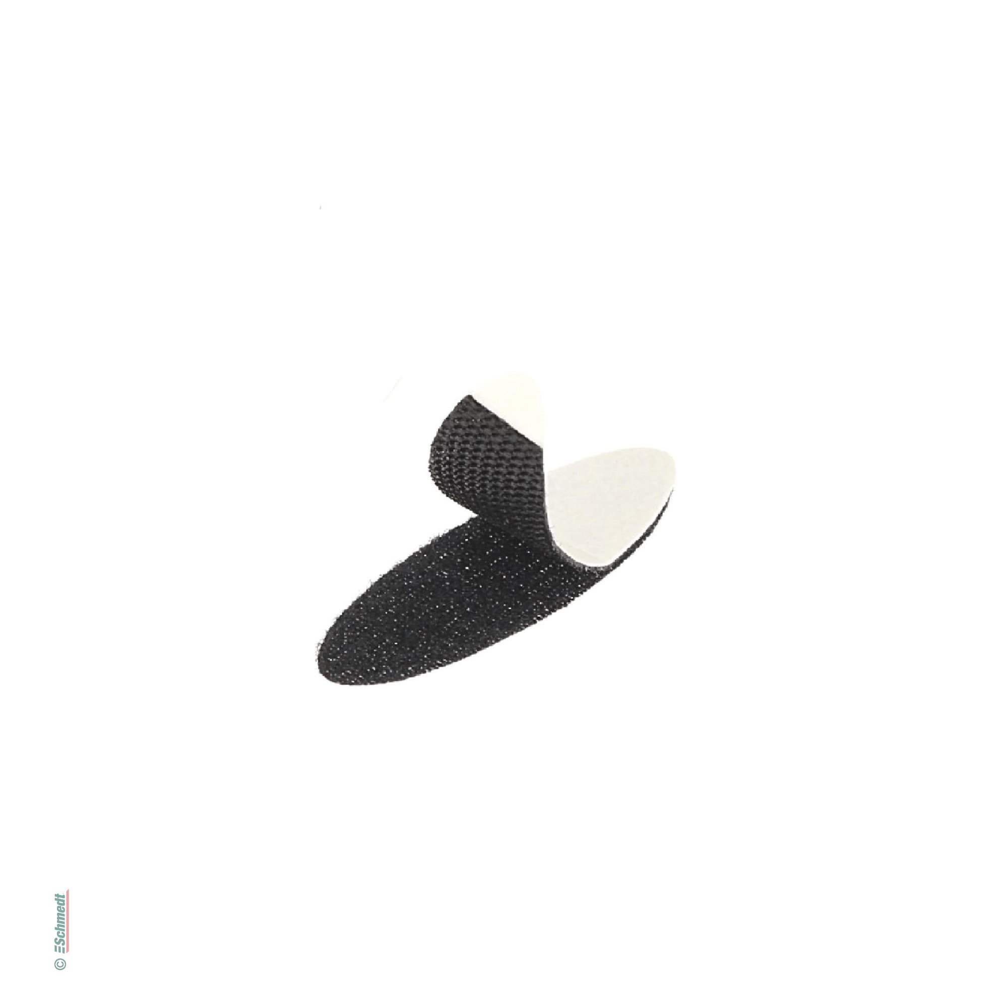 Pastilles Velcro | pastille de crochets et boucles combinée - Couleur noir - pour fermer chemises, classeurs, bloc-notes, mailings etc., mon...