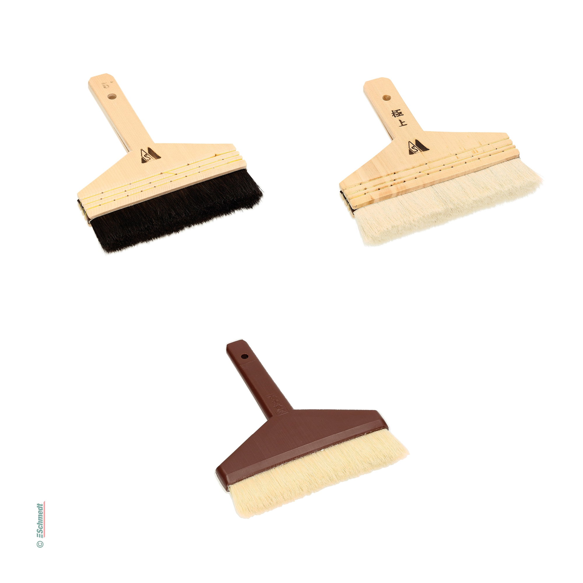 Pinceau japonais pour colle de pâte - plat - Largeur: 145 mm - pour appliquer une couche régulière de pâte...