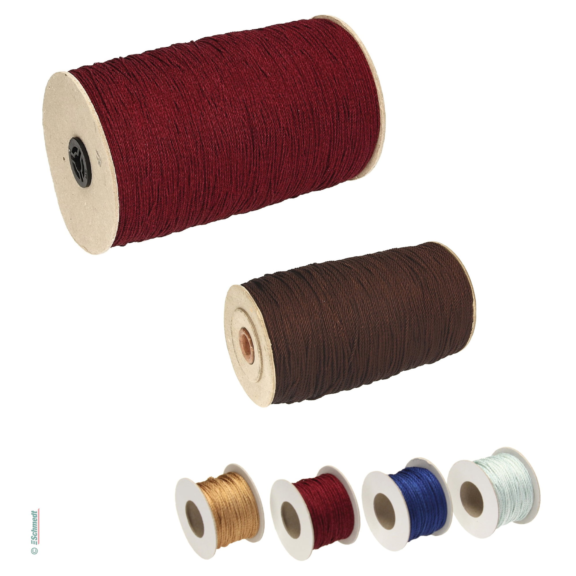 Satin cord - standard quality - Thickness: approx. 1 mm - triple-twisted - for certificates, medals, pennants and packagings...