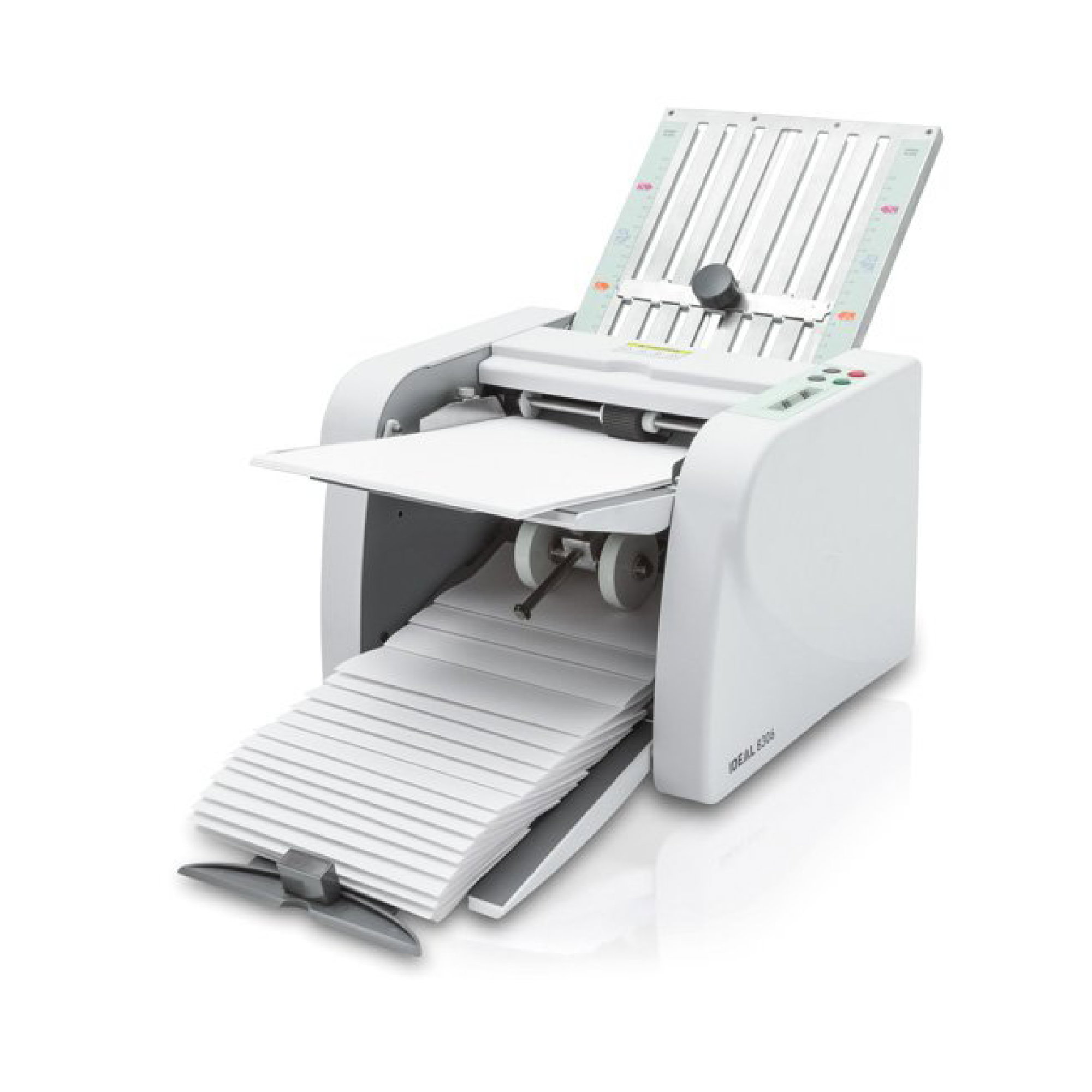 IDEAL 8306 - Falzmaschine - Kompakte Büro-Falzmaschine mit vier Falzarten - A4-Falzmaschine mit vier Falzarten 
Geordnete Ablage des gefalz...