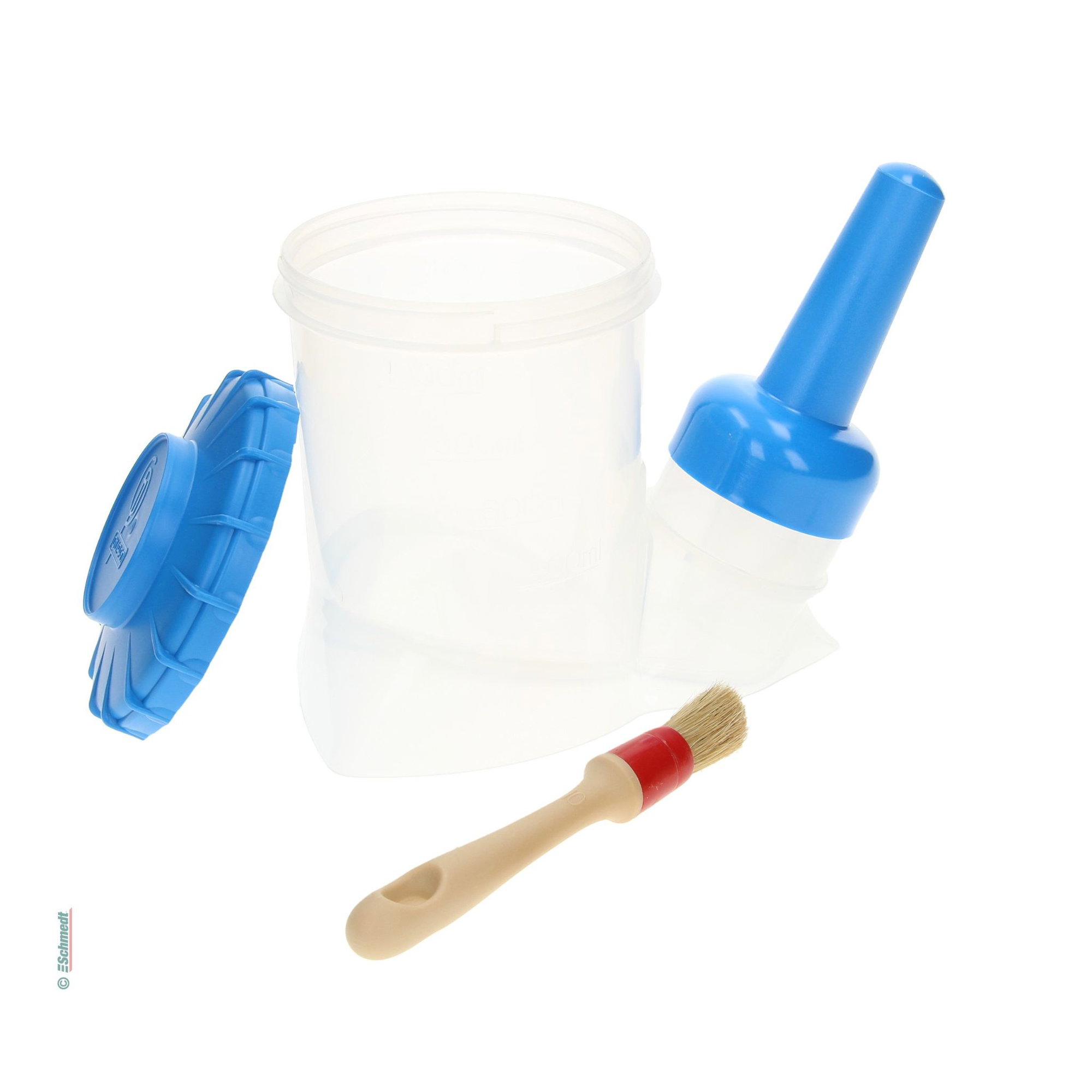 Leiminator - recipiente de plástico - con cierre para la cola y apertura del pencil y 1 pincel - para aplicar de forma práctica cola blanca ... - imagen-1
