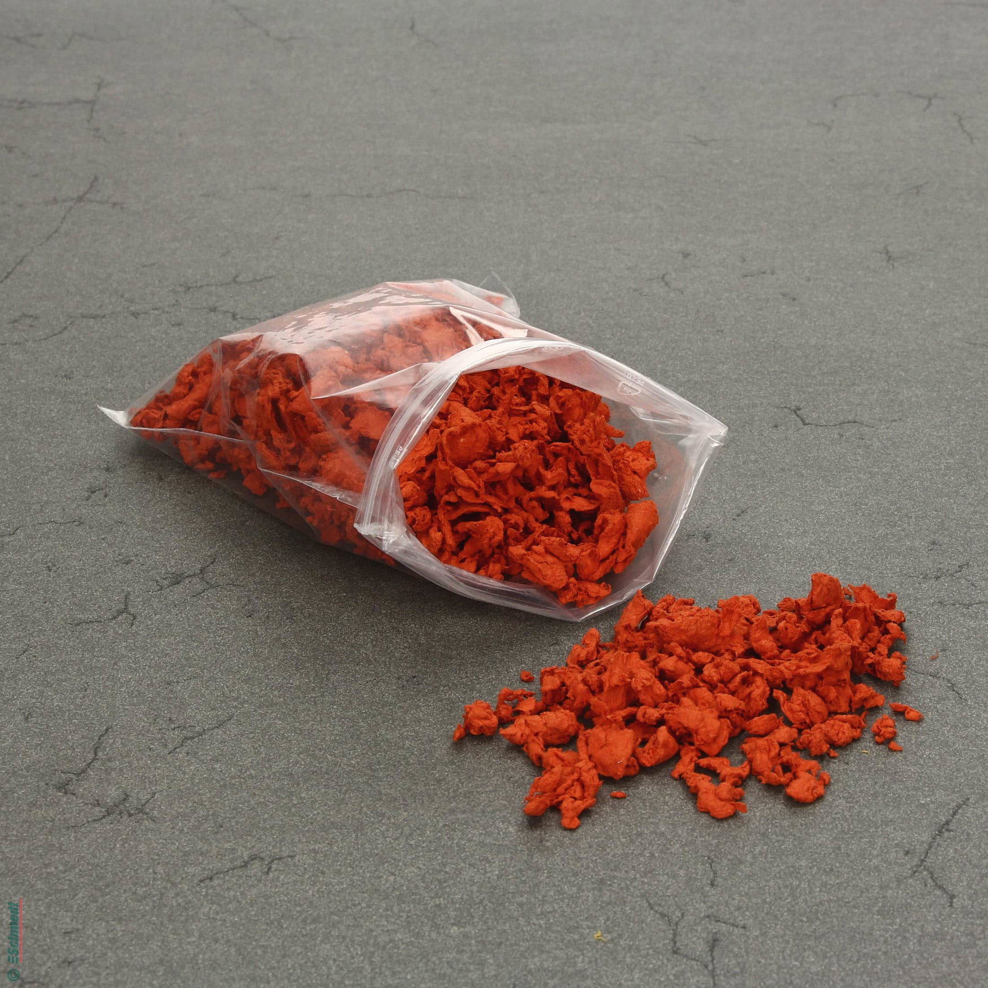 Fibras de papel de algodón pura - Color 006 - naranja - para la confección de pulpa de fibras en la restauración de papel...