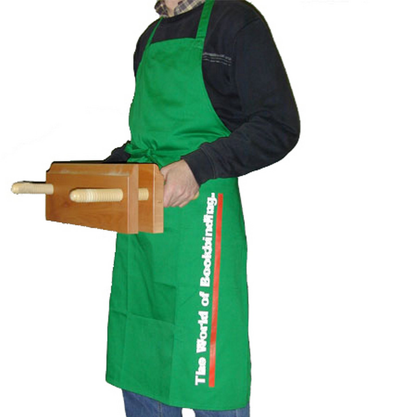 Bookbinder's apron, green - "The World of Bookbinding" - versatile apron to keep the clothes clean during work... - image-3