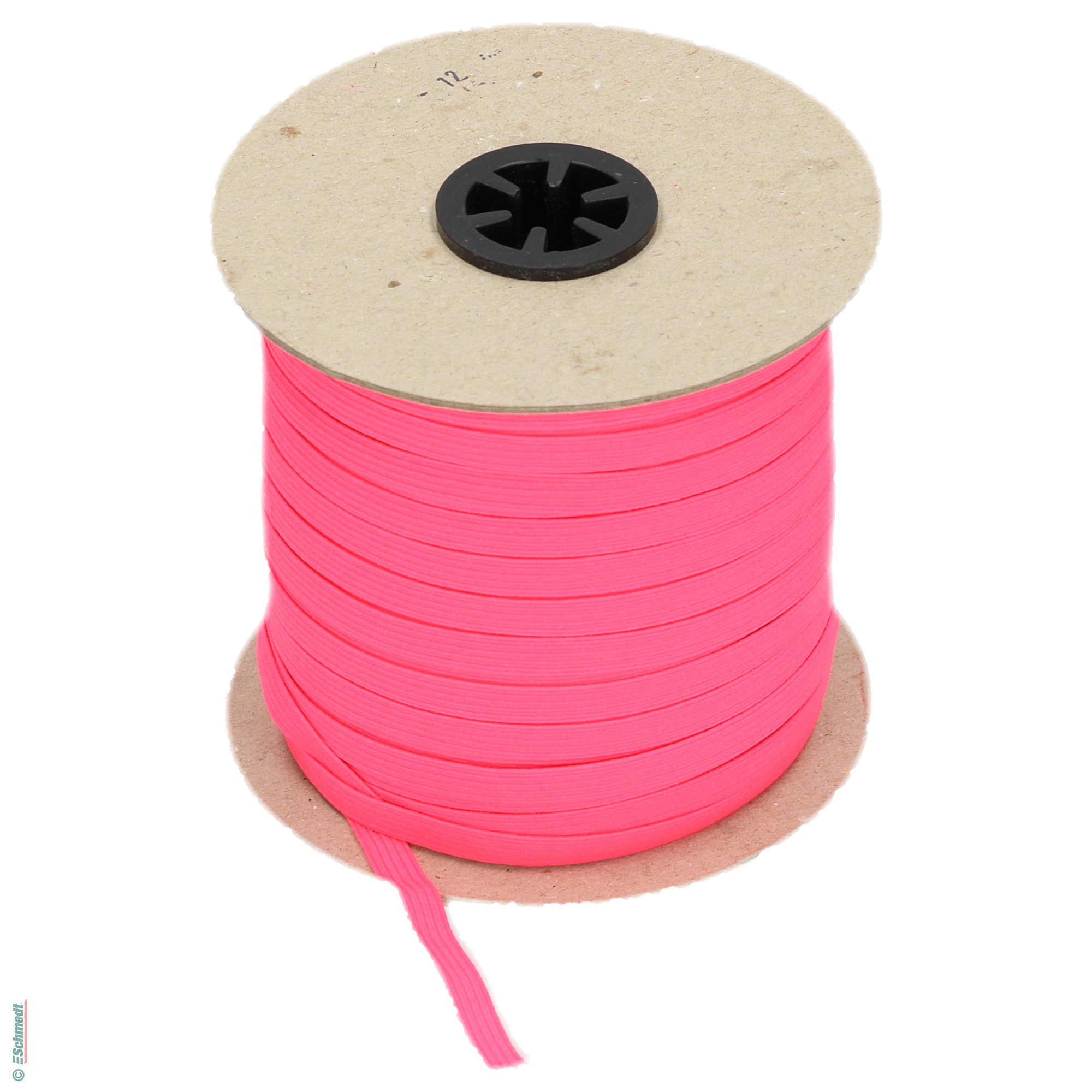 Ruban plat en caoutchouc, élastique • env. 7 mm de large - Couleur 024 - rose néon - Longueur des rlx (en m) 10 - Peut aussi être équipée de...