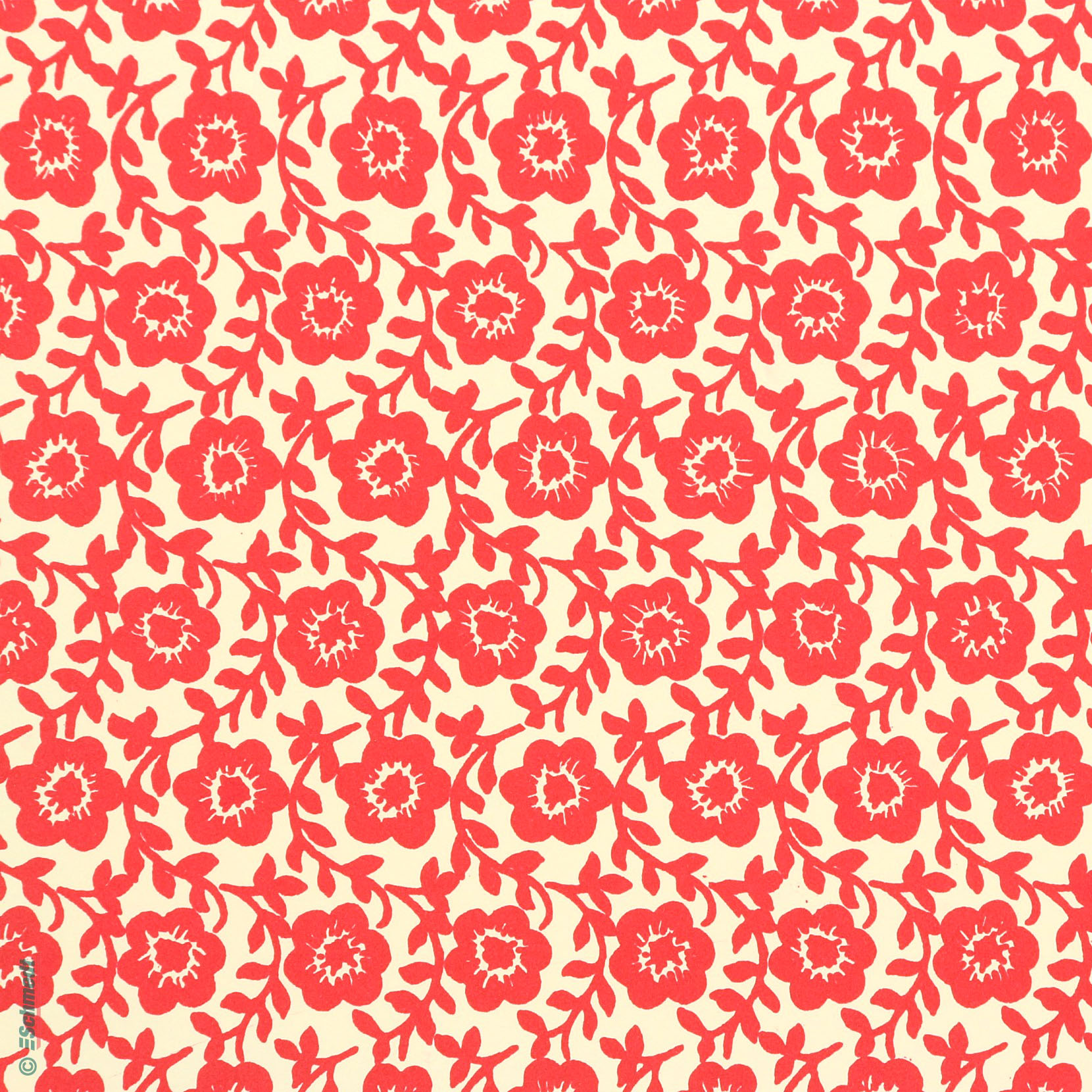 428-Retro Feldblumen rot