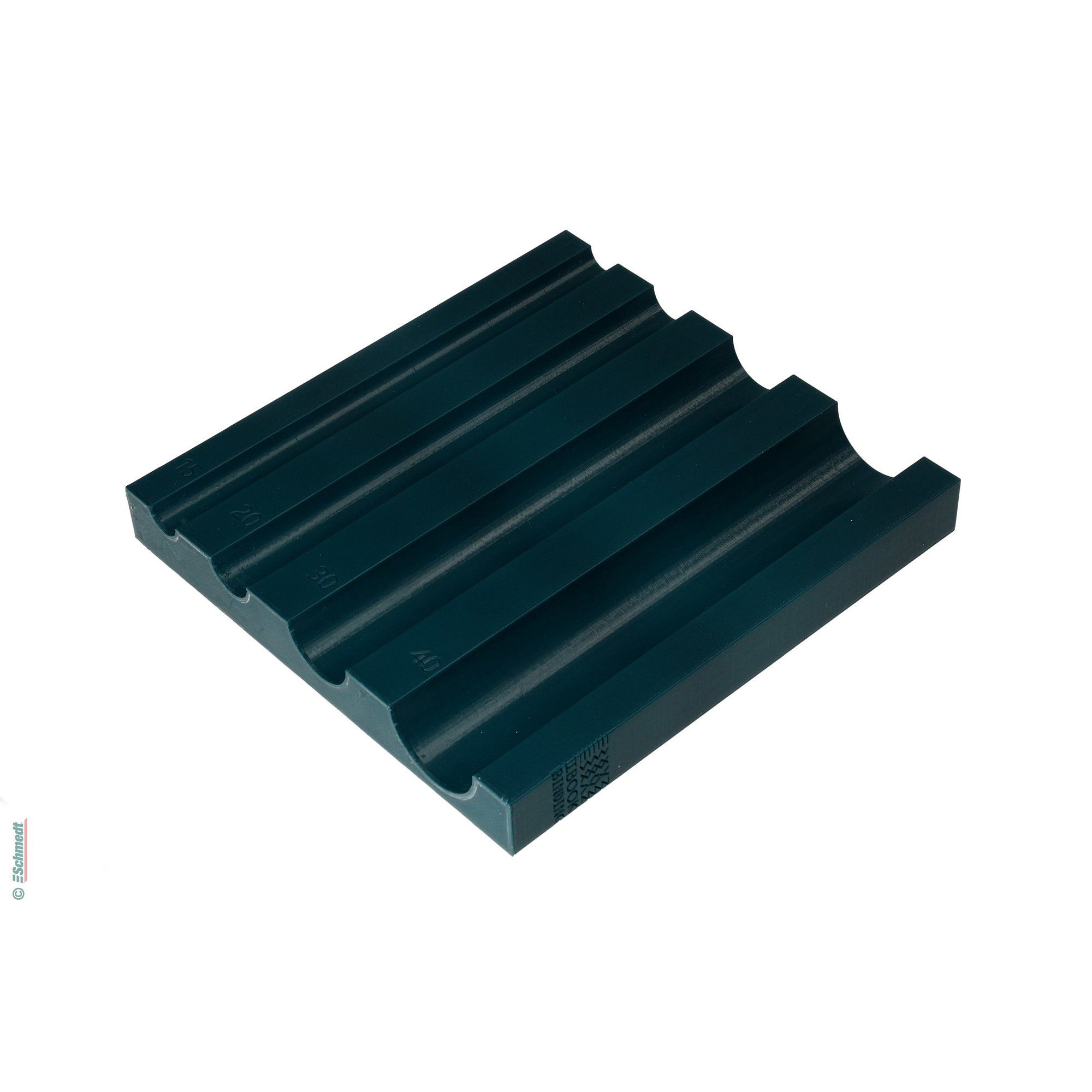 Bloque para redondear con 4 formas diferentes - de plástico - Largo: 21 cm - Herramiento para redondear el bloque del libro antes de la encu... - imagen-1