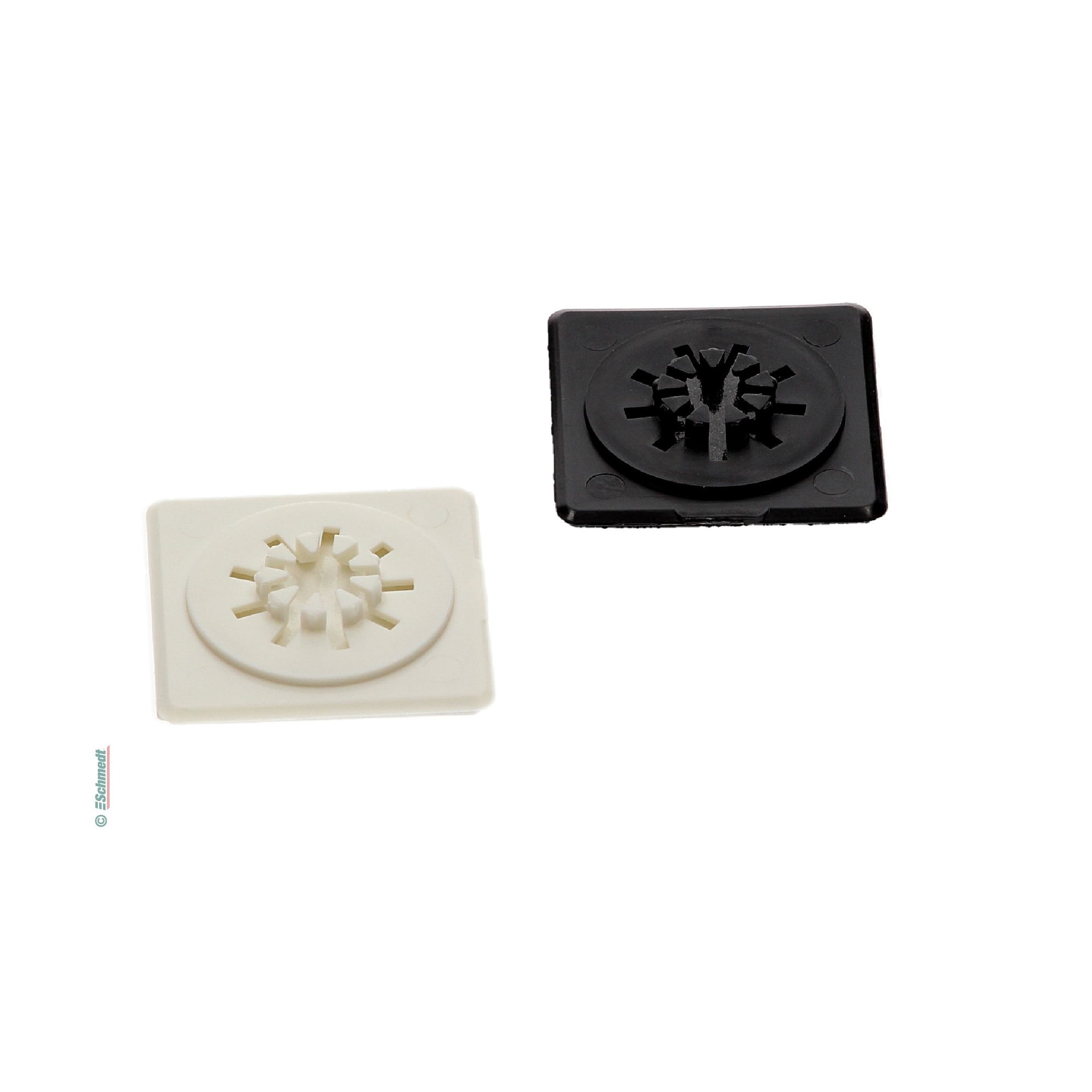 CD fasteners, self-adhesive - plate with star made of hard plastic - to mount CDs and DVDs into brochures, folders, files, schoolbooks etc....