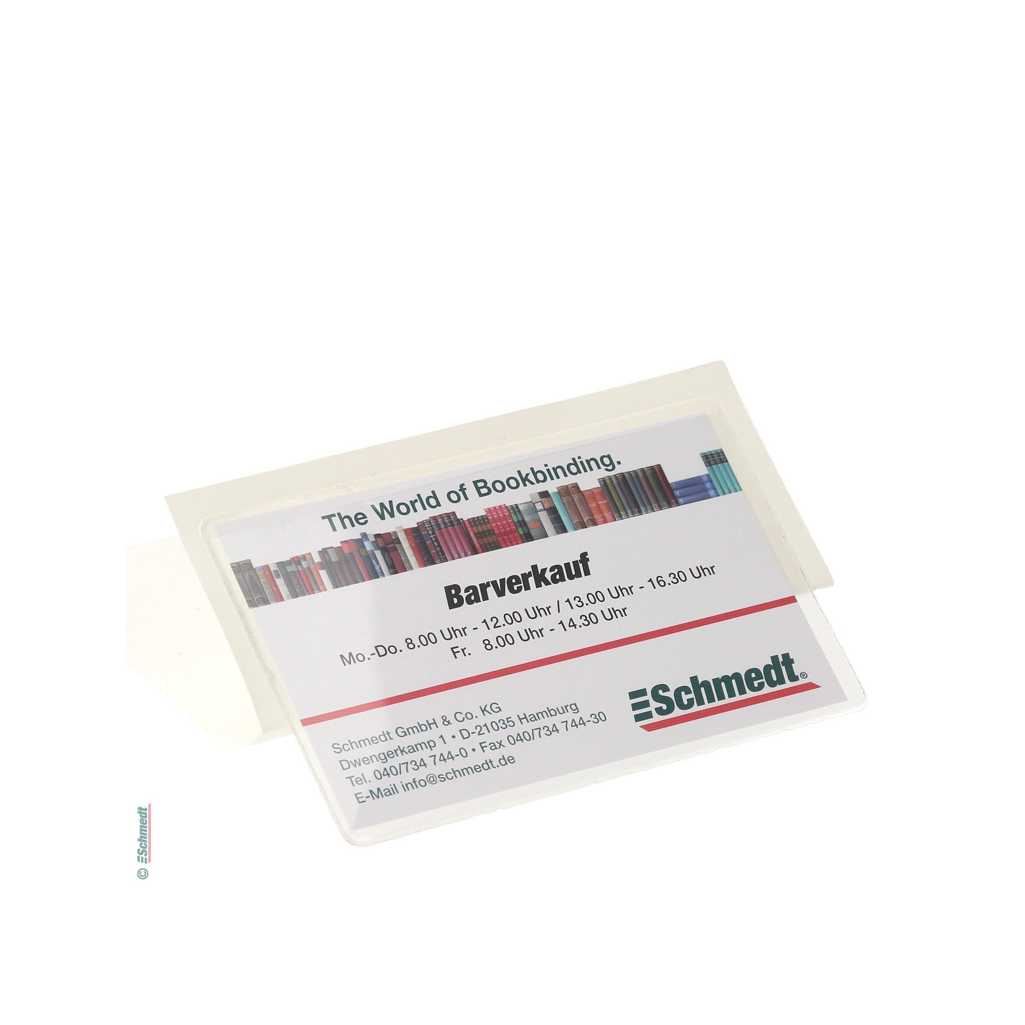Business card pouches made of transparent film - self-adhesive back side - to mount business cards... - image-4