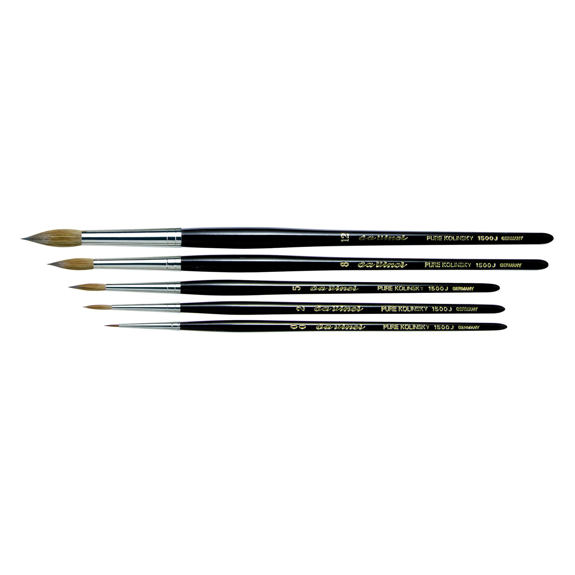 da Vinci Pinceau pour aquarelles - Série 1500J, pointu - pour peindre liquides en large et fine 
détail, p. ex. approprié aux aqarelles et ...